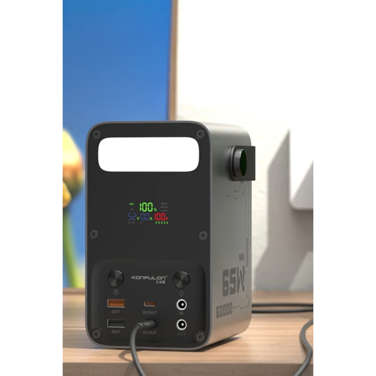 Konfulon A69Q 60000 mAh PD 65W Powerbank - Siyah — görsel 8