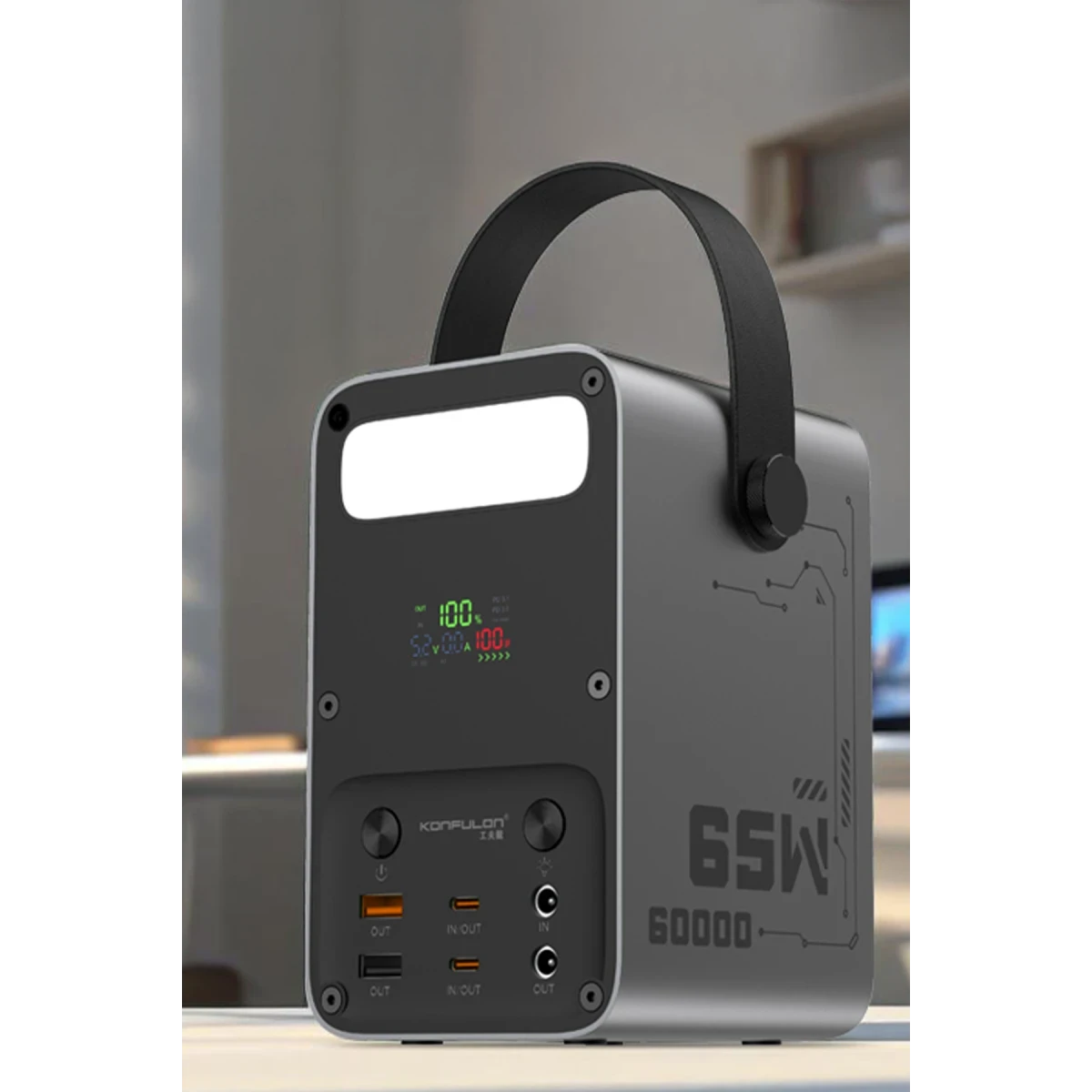 Konfulon A69Q 60000 mAh PD 65W Powerbank - Siyah — görsel 9