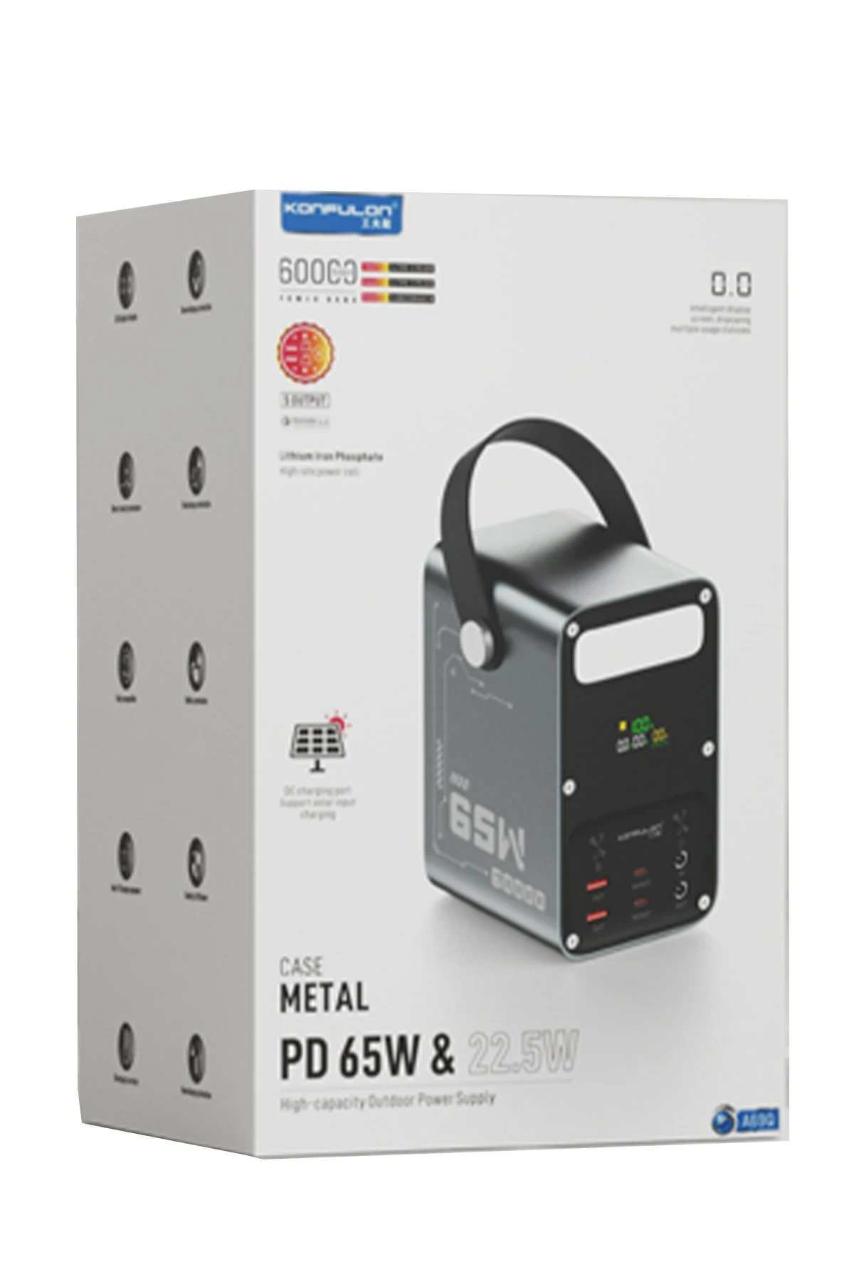 Konfulon A69Q 60000 mAh PD 65W Powerbank - Siyah — görsel 5