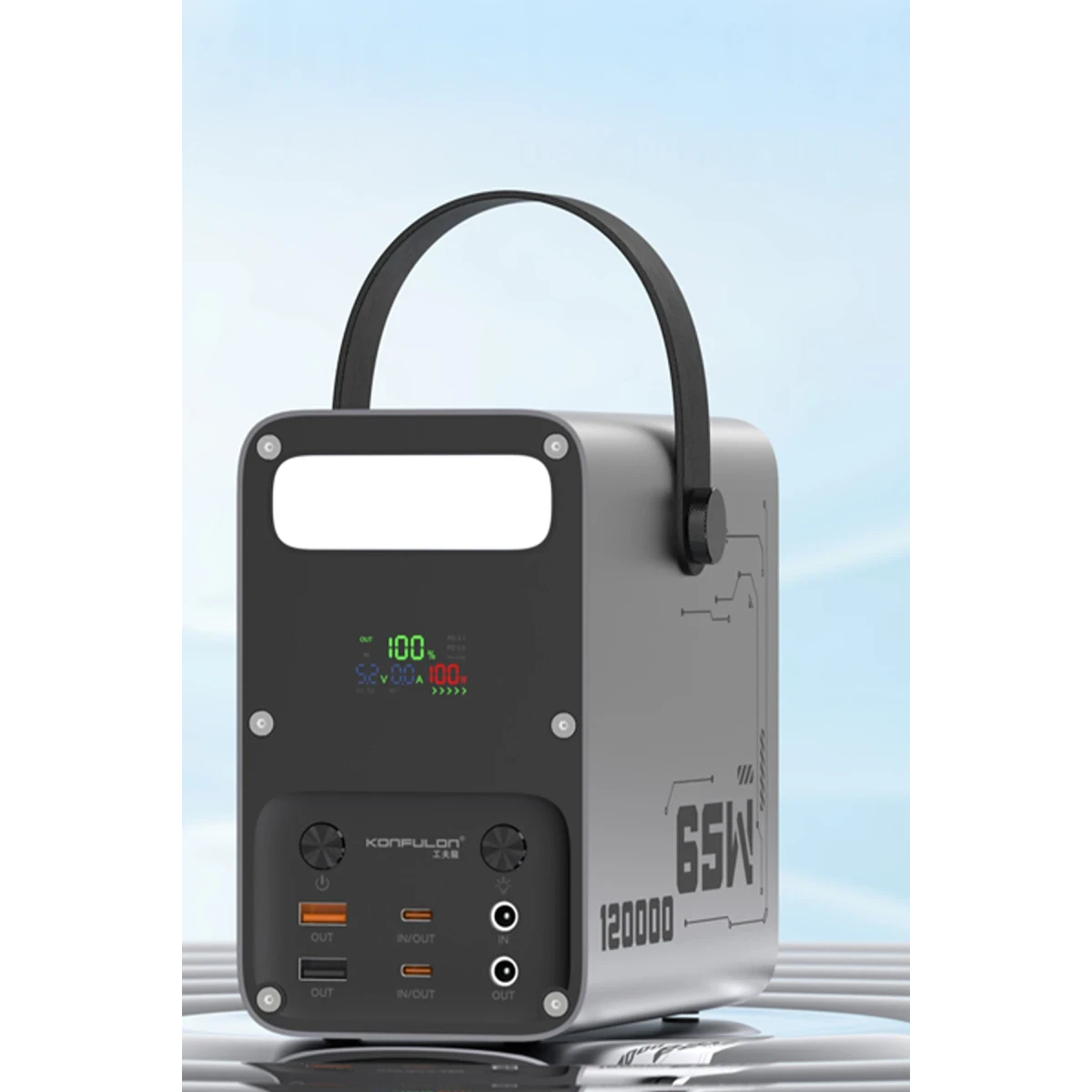 Konfulon A70Q 120.000 mAh 65W PD Hızlı Şarj Powerbank - Gri — görsel 9