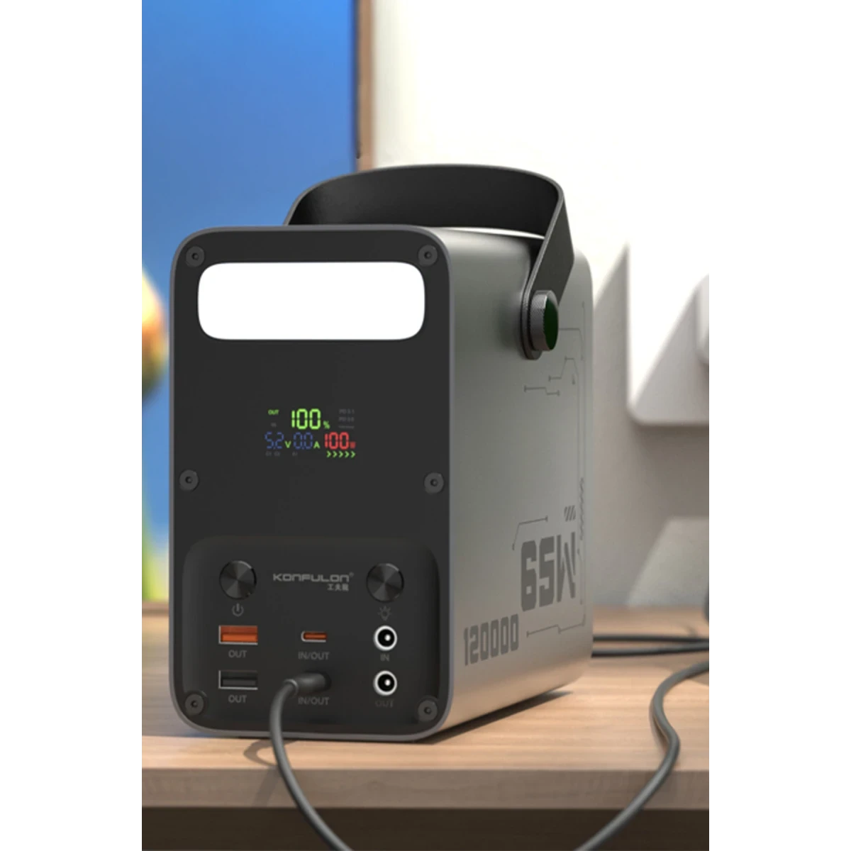 Konfulon A70Q 120.000 mAh 65W PD Hızlı Şarj Powerbank - Gri — görsel 10