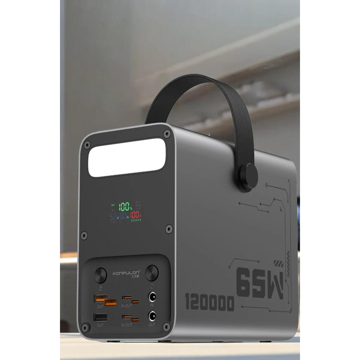 Konfulon A70Q 120.000 mAh 65W PD Hızlı Şarj Powerbank - Gri — görsel 11