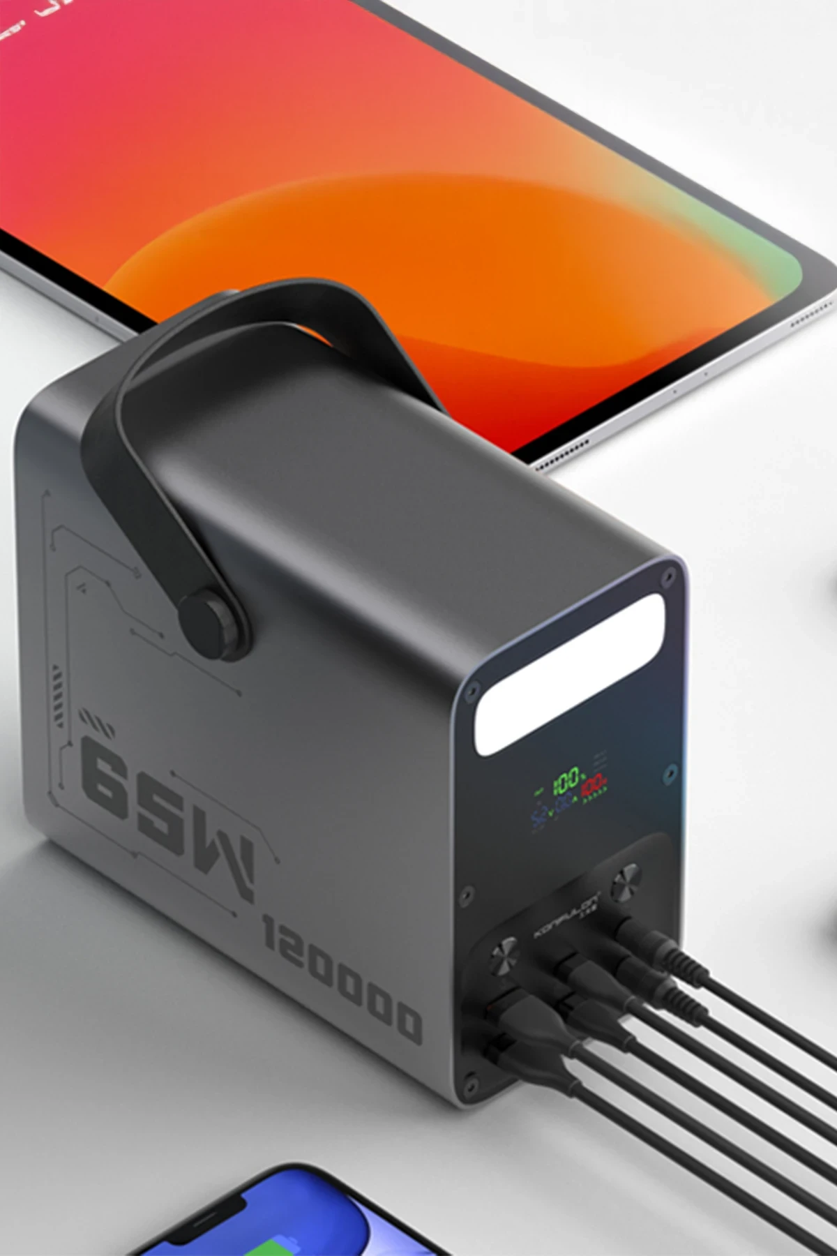 Konfulon A70Q 120.000 mAh 65W PD Hızlı Şarj Powerbank - Gri — görsel 6