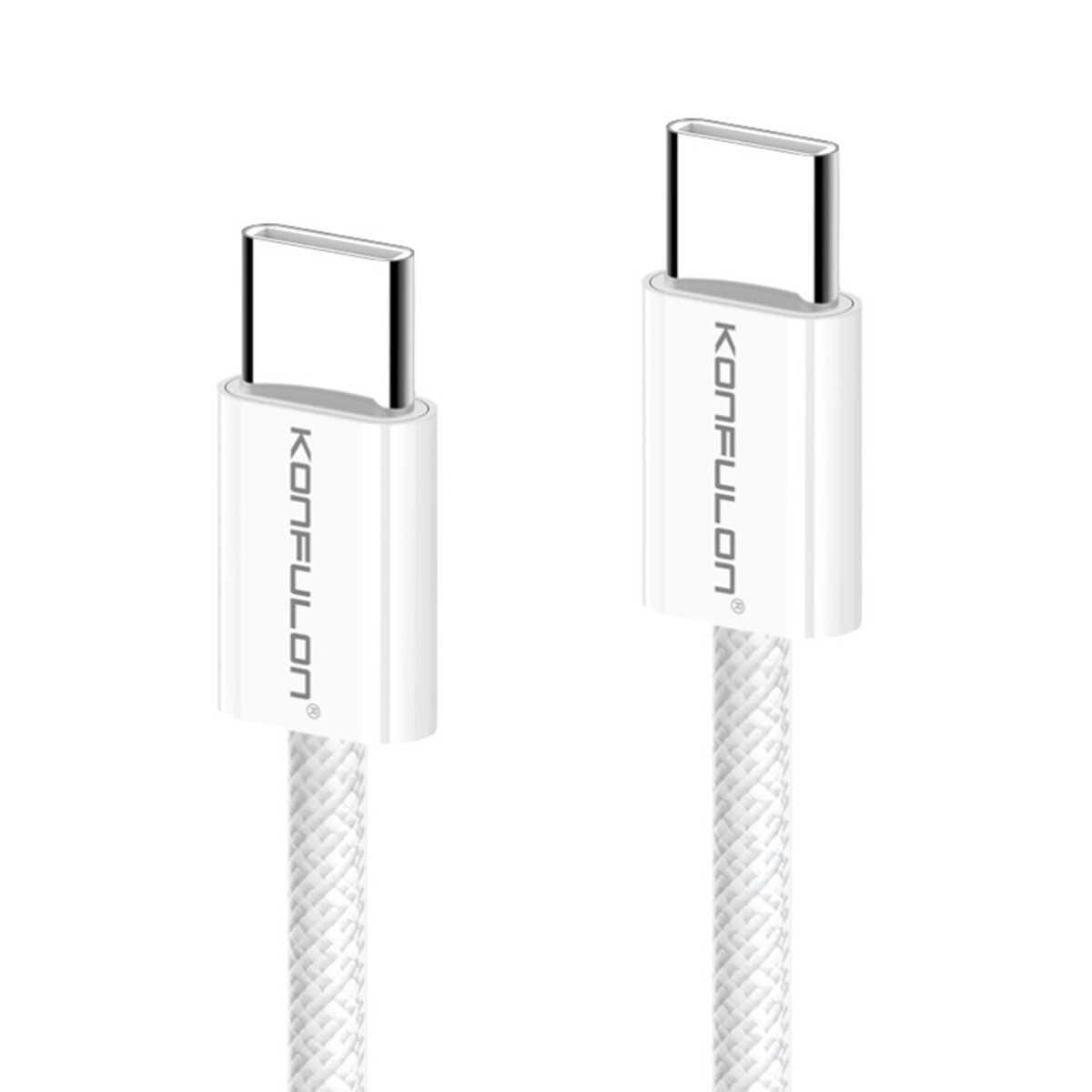 Konfulon DC130 2M 60W Type-C to Type-C Örgülü Hızlı Şarj Kablosu - Beyaz — görsel 9
