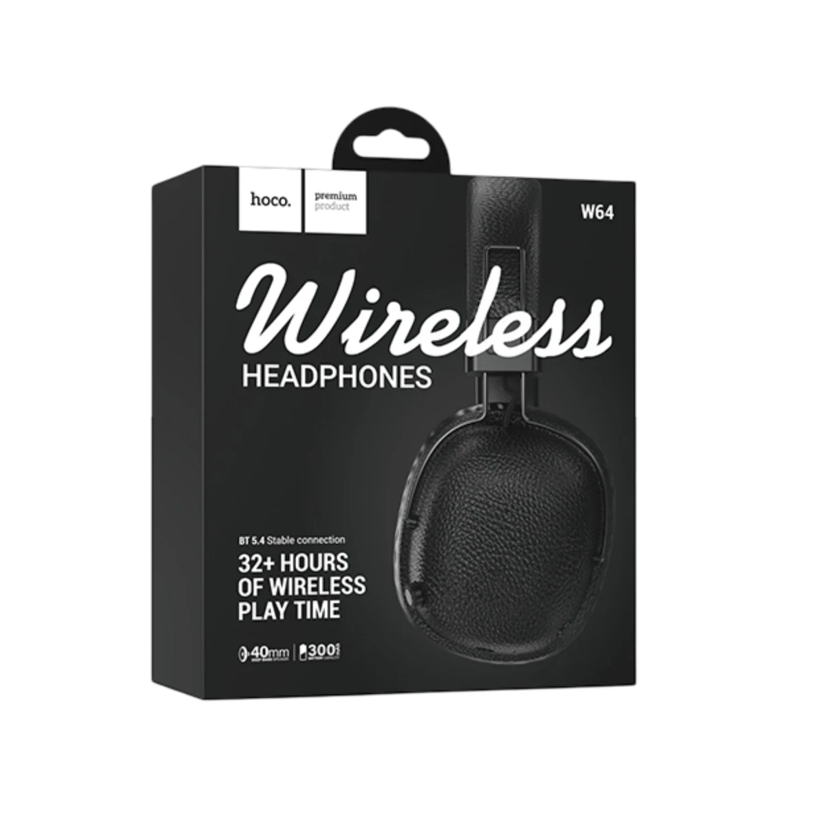 Hoco. W64 Earl 2 Bluetooth 5.4 Destekli Kablosuz Kulaklık – Siyah