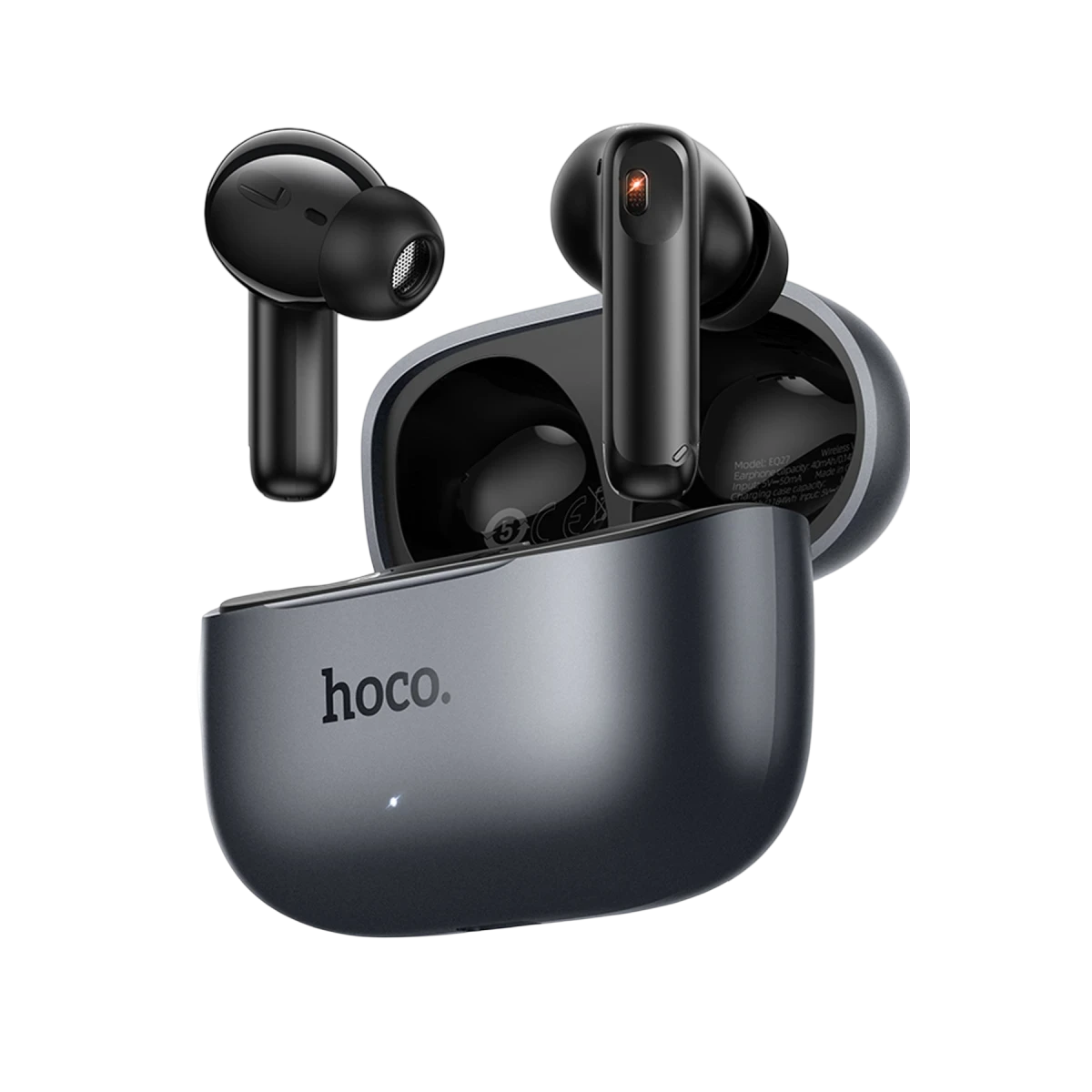 Hoco. EQ27 Fun Aktif Gürültü Engelleyici Özellikli Yapay Zeka Destekli Bluetooth 5.4 Kablosuz TWS Kulaklık  – Gri