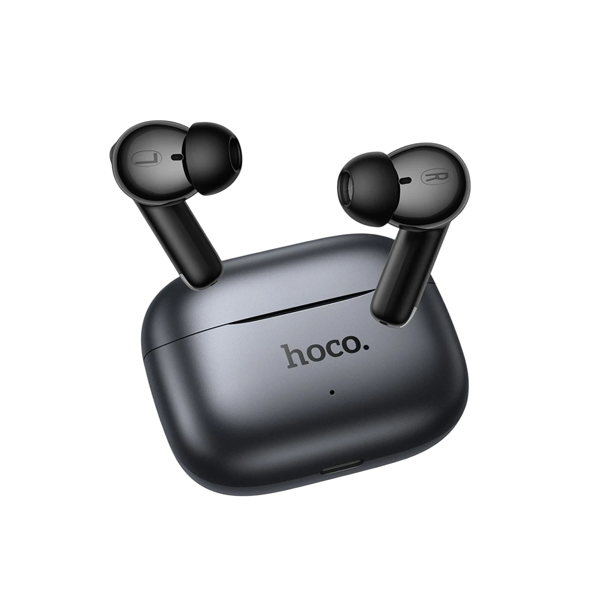 Hoco. EQ27 Fun Aktif Gürültü Engelleyici Özellikli Yapay Zeka Destekli Bluetooth 5.4 Kablosuz TWS Kulaklık  – Gri