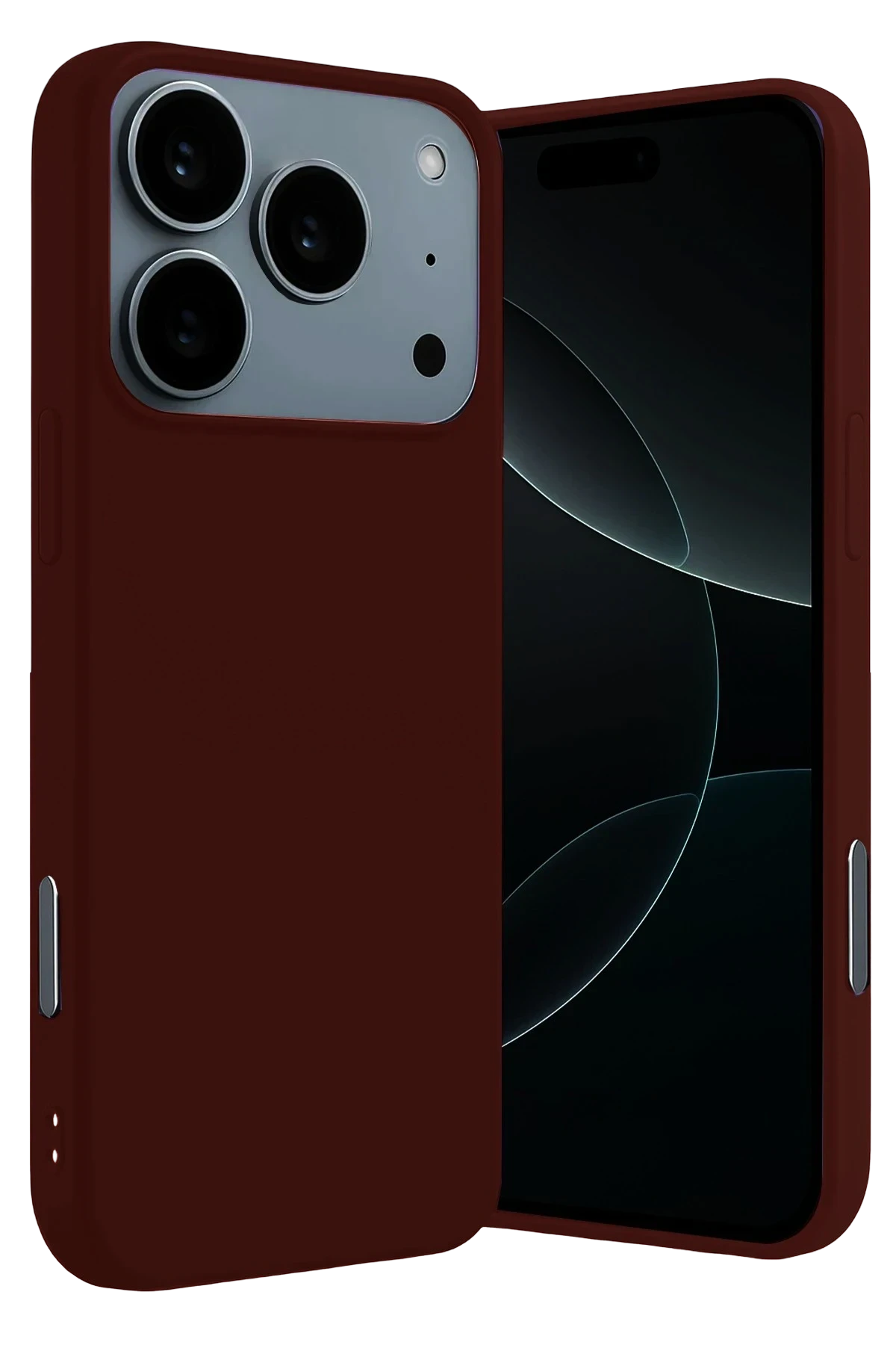Newface Apple iPhone 17 Pro Nano içi Kadife Silikon - Bordo