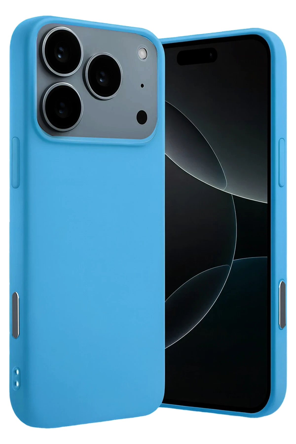 Newface Apple iPhone 17 Pro Nano içi Kadife Silikon - Mavi