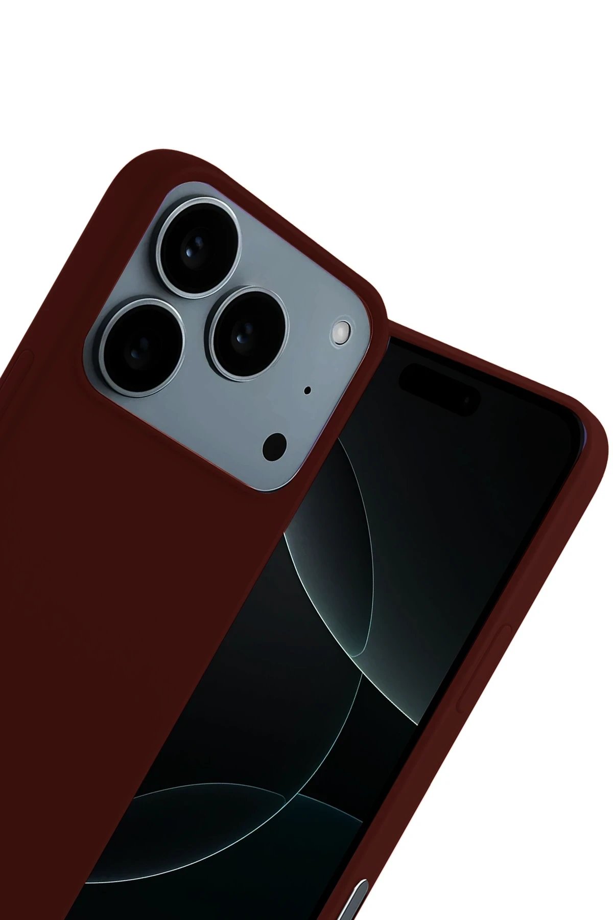 Newface Apple iPhone 17 Pro Nano içi Kadife Silikon - Bordo