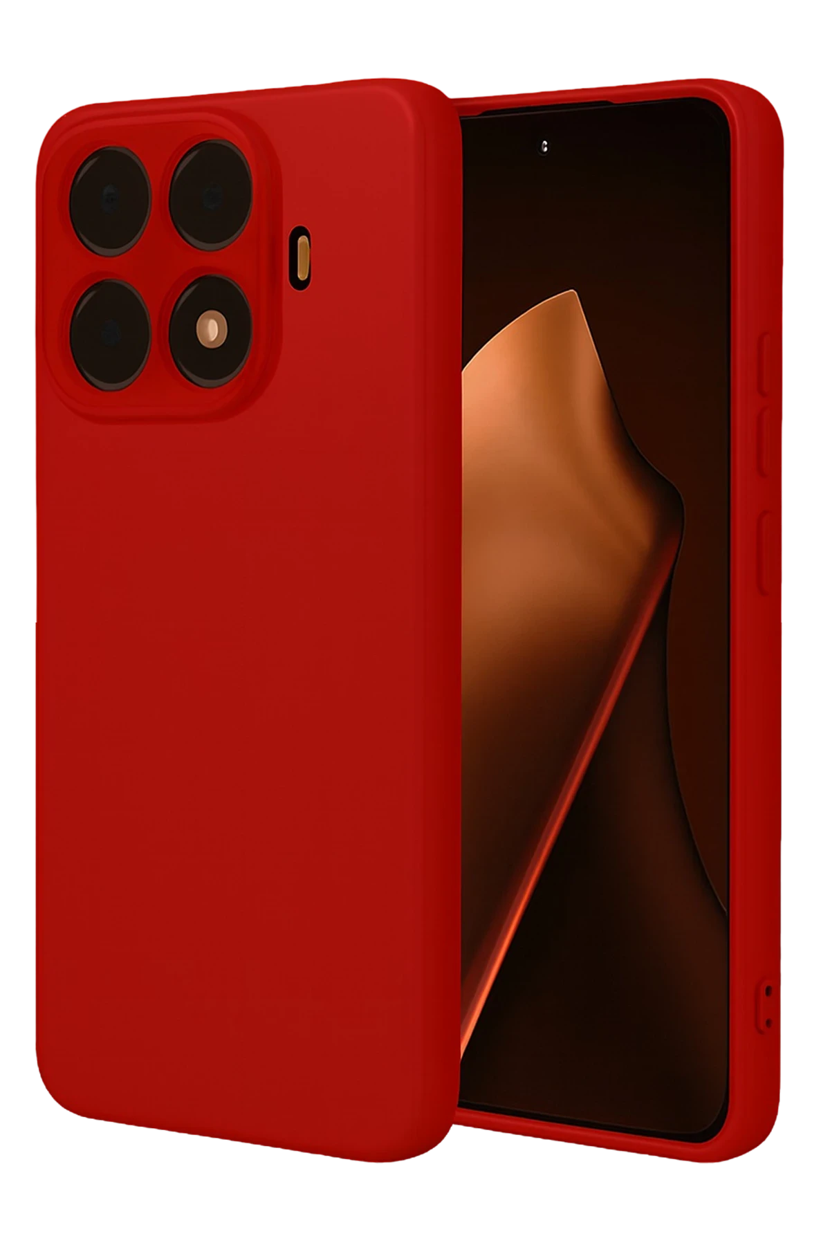 Newface Xiaomi Mi 15T Pro Nano içi Kadife Silikon - Kırmızı