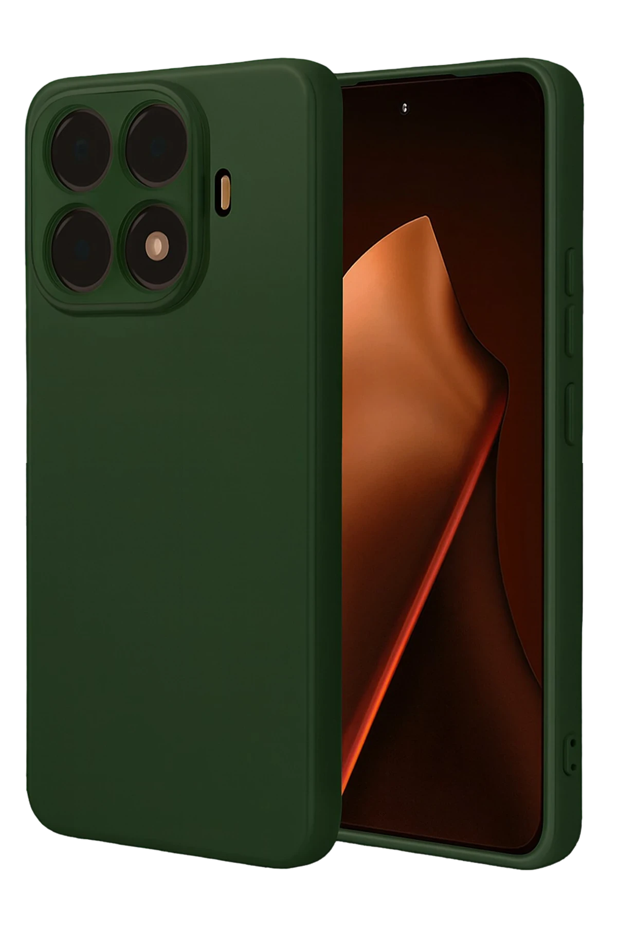 Newface Xiaomi Mi 15T Pro Nano içi Kadife Silikon - Koyu Yeşil