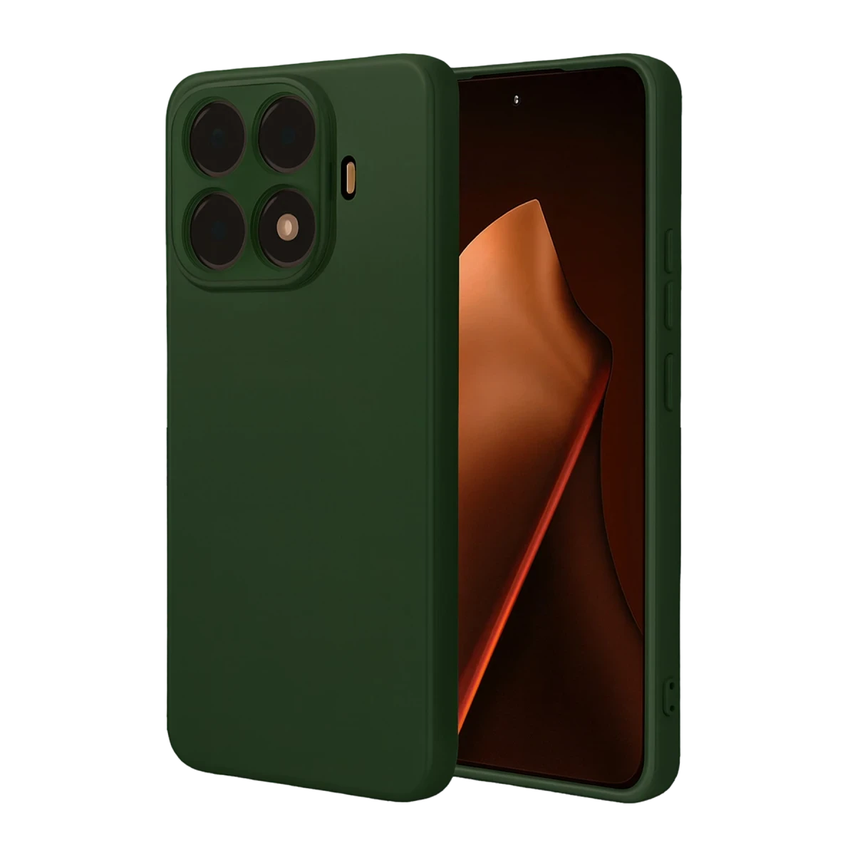 Newface Xiaomi Mi 15T Pro Nano içi Kadife Silikon - Koyu Yeşil