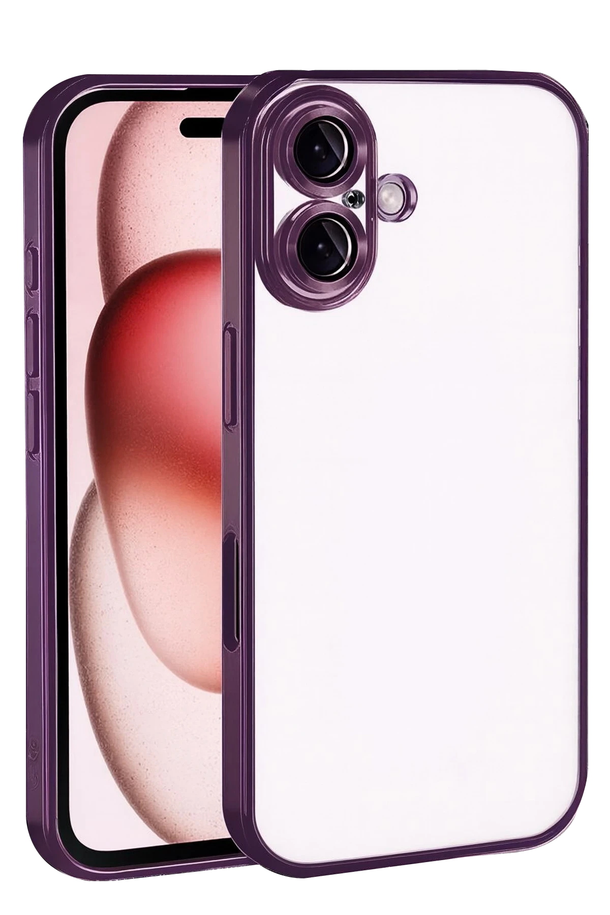Newface Apple iPhone 17 Razer Lensli Silikon - Açık Mor