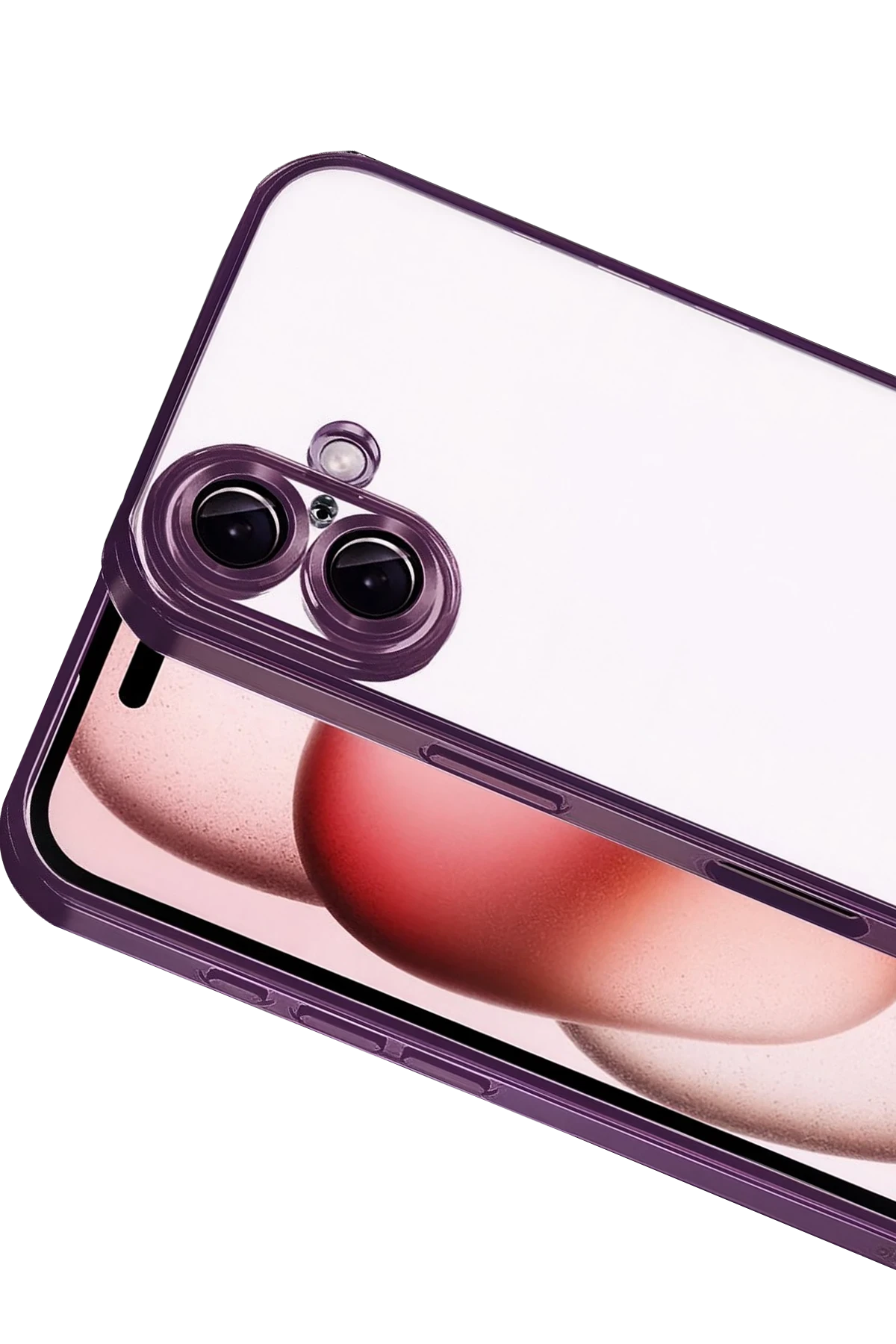 Newface Apple iPhone 17 Razer Lensli Silikon - Açık Mor