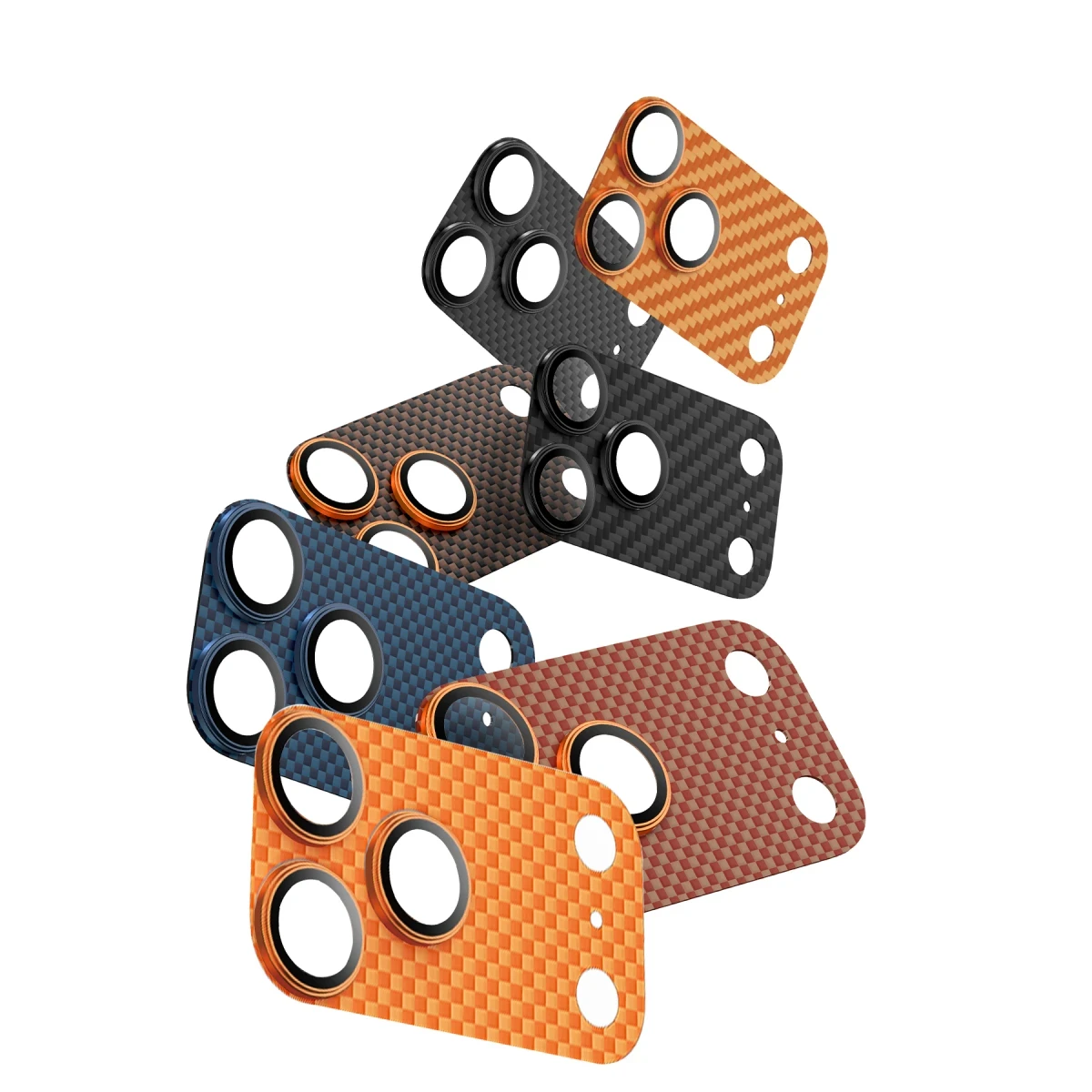 Keephone Apple iPhone 17 Pro Kevlar Kamera Lens - Açık Turuncu
