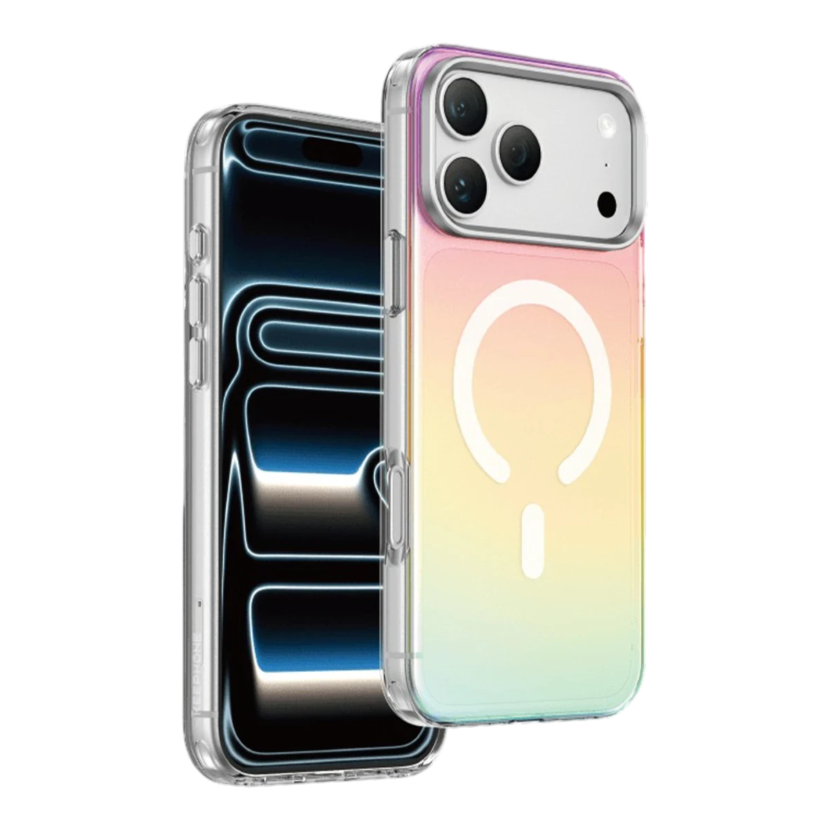Keephone Apple iPhone 18 Pro Max/17 Pro Max Rainbow Magsafe Kapak - Gri