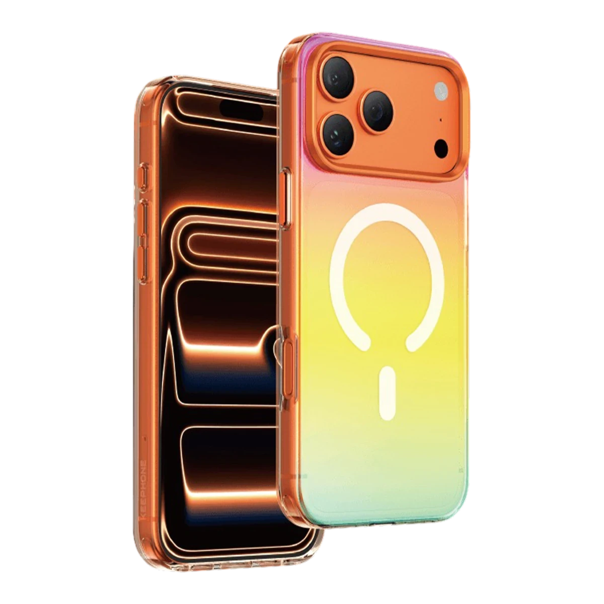 Keephone Apple iPhone 18 Pro Max/17 Pro Max Rainbow Magsafe Kapak - Turuncu 2