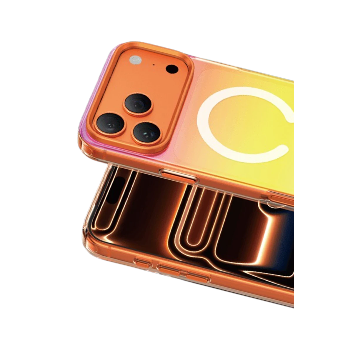 Keephone Apple iPhone 18 Pro/17 Pro Rainbow Magsafe Kapak - Turuncu 2