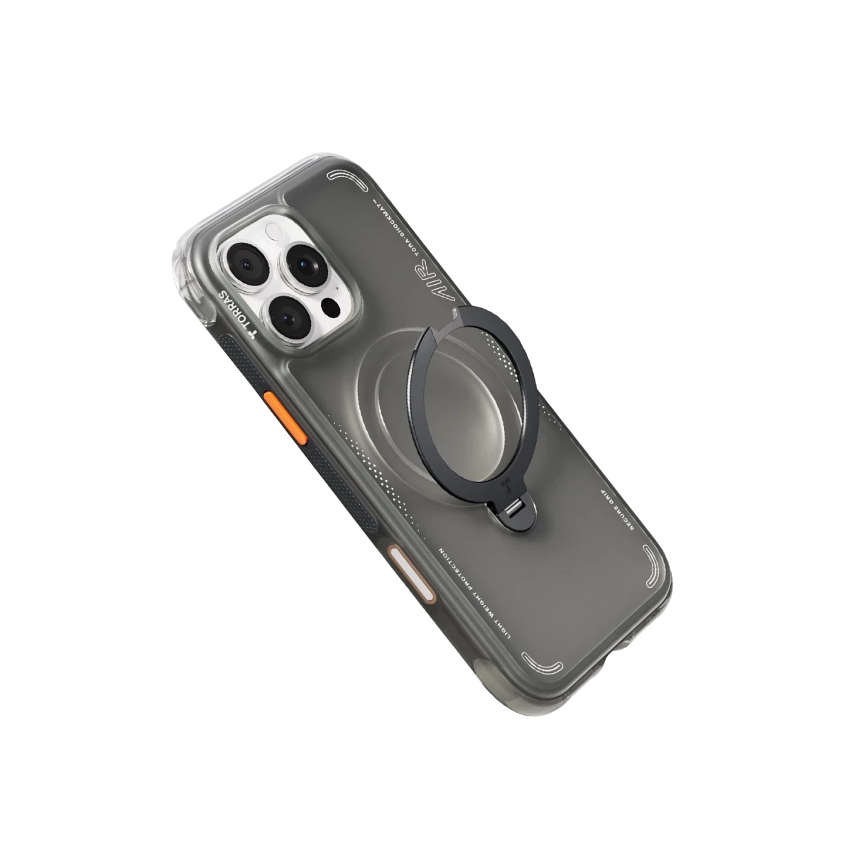 Torras Apple iPhone 16 Pro Max O Stand Spin Air Serisi Magsafe Kılıf - Siyah