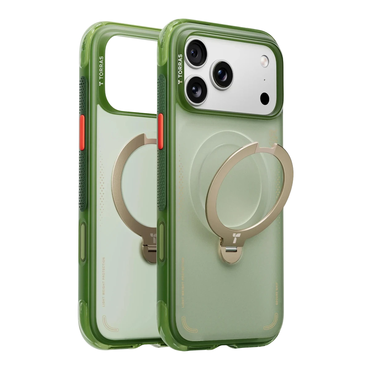 Torras Apple iPhone 17 Pro O Stand Spin Air Serisi Magsafe Kılıf - Yeşil