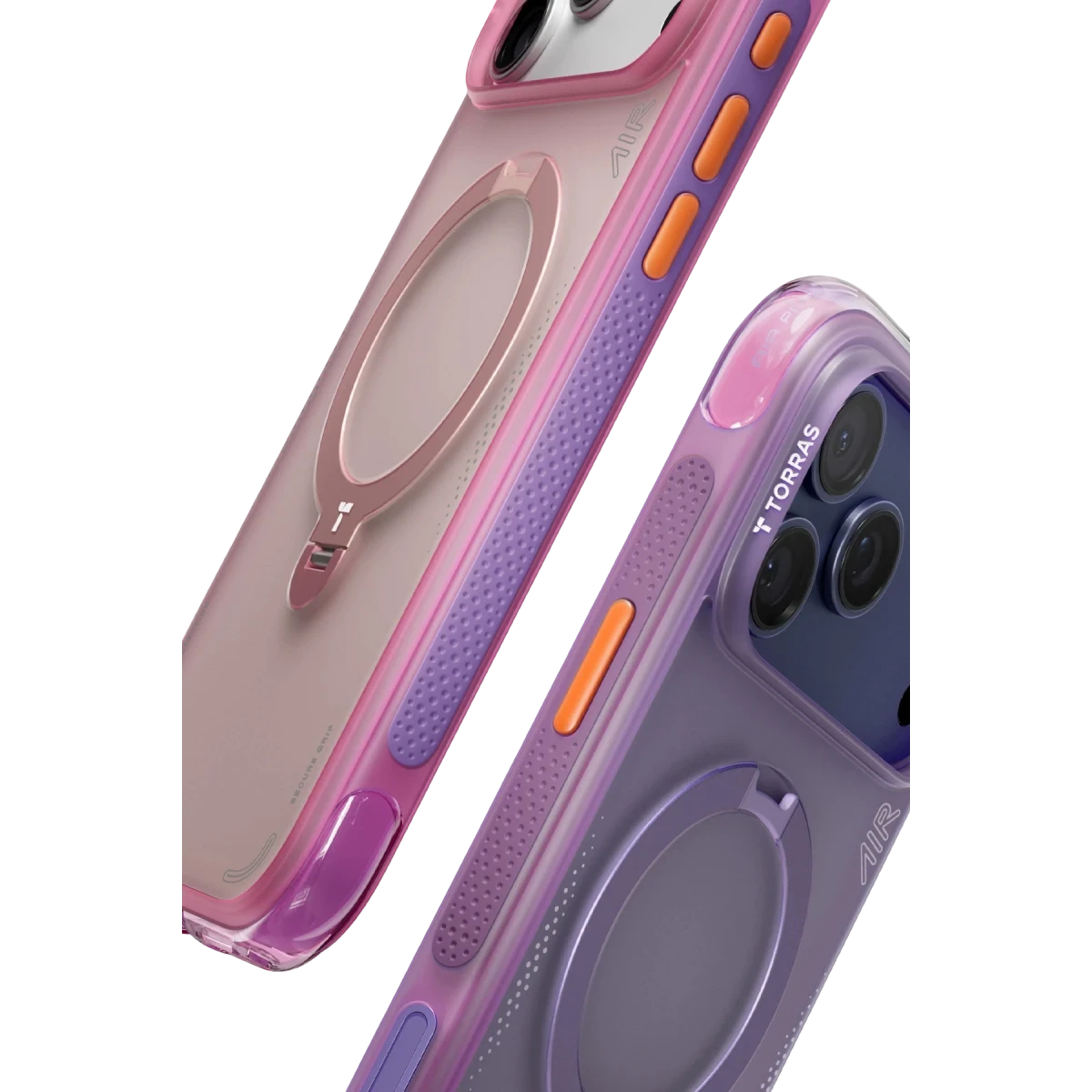 Torras Apple iPhone 17 Pro Max O Stand Spin Air Serisi Magsafe Kılıf - Pembe