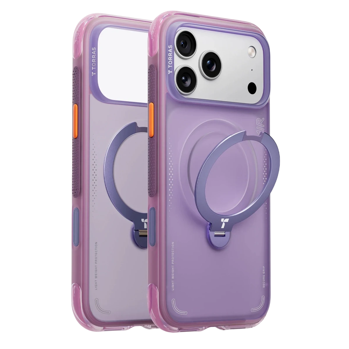 Torras Apple iPhone 17 Pro Max O Stand Spin Air Serisi Magsafe Kılıf - Mor