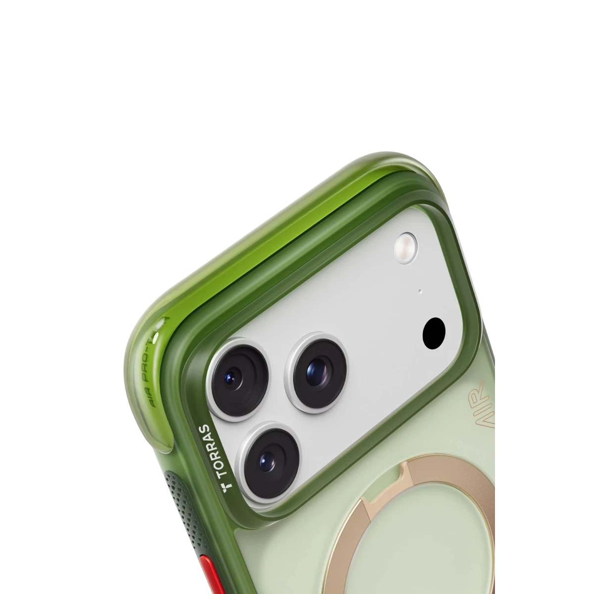 Torras Apple iPhone 17 Pro Max O Stand Spin Air Serisi Magsafe Kılıf - Yeşil