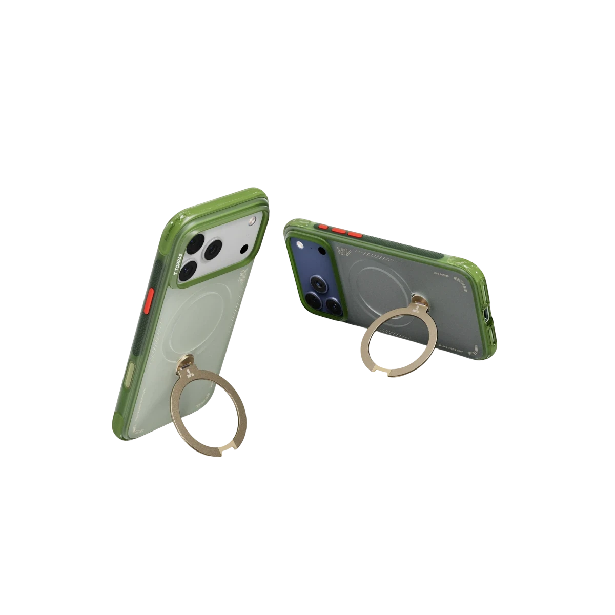 Torras Apple iPhone 17 Pro Max O Stand Spin Air Serisi Magsafe Kılıf - Yeşil