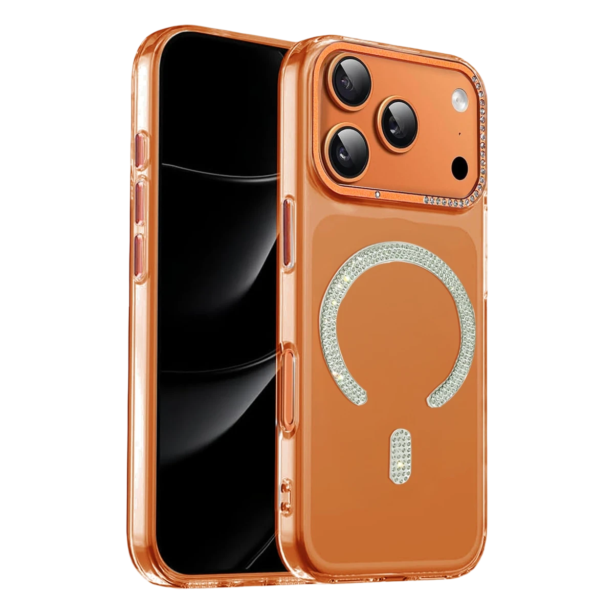Joko Apple iPhone 17 Pro/18 Pro Tash Diamond Magsafe Kapak - Turuncu