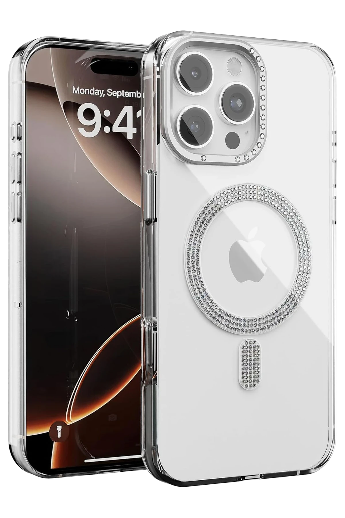 Joko Apple iPhone 16 Pro Max Tash Diamond Magsafe Kapak - Beyaz