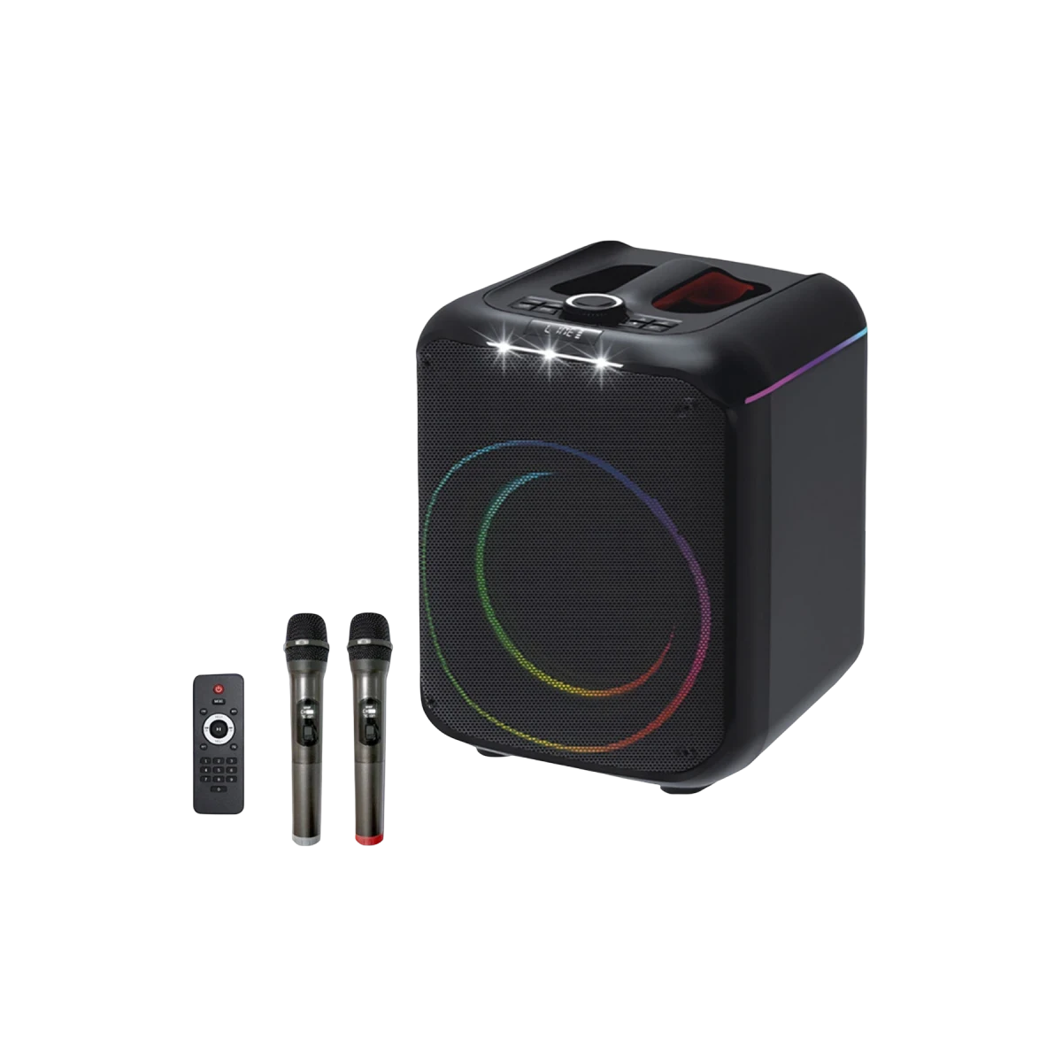 Konfulon F39 25W Sürücülü RGB Işıklı 2 Adet Mikrofonlu Bluetooth 5.3 Kablosuz Hoparlör – Siyah — görsel 8