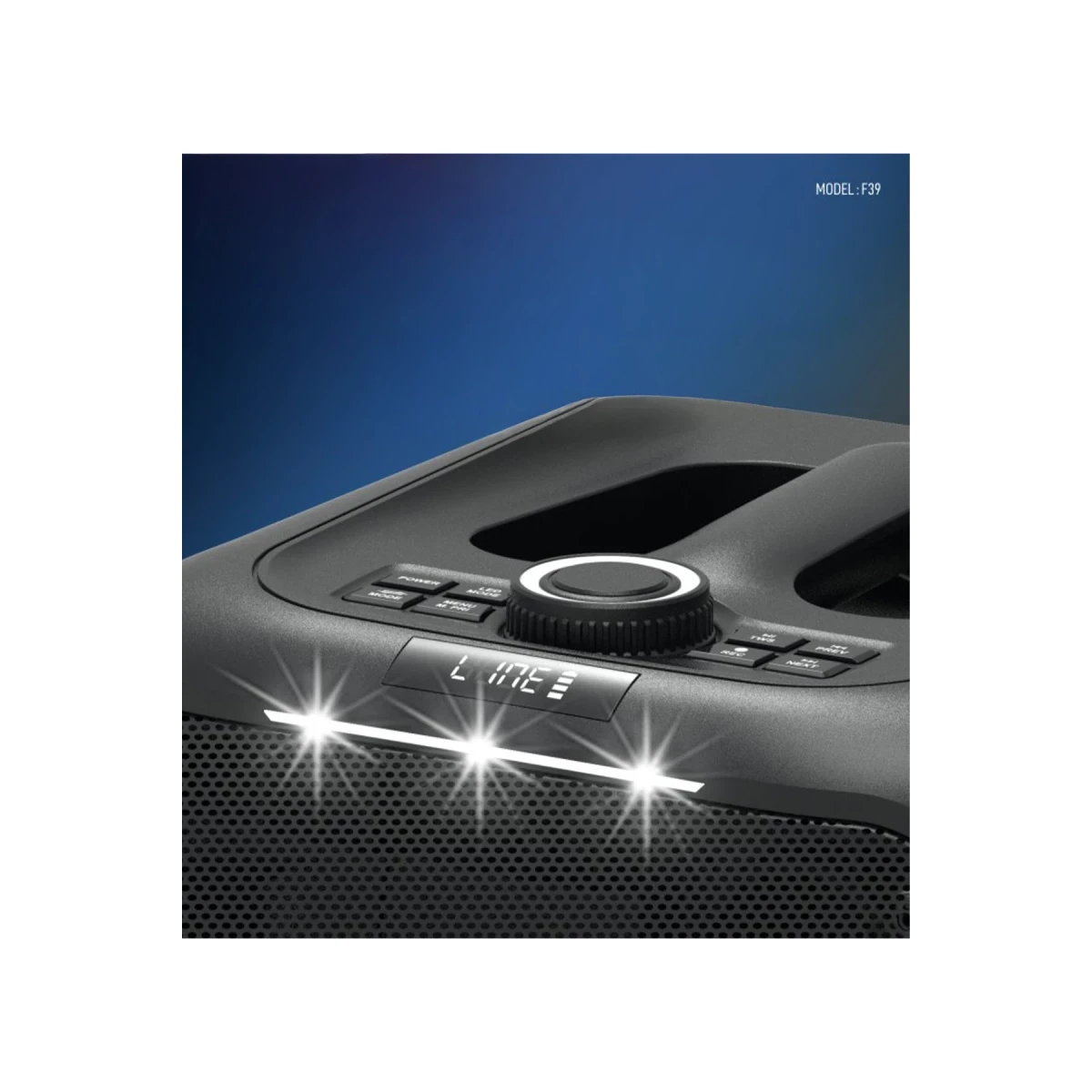Konfulon F39 25W Sürücülü RGB Işıklı 2 Adet Mikrofonlu Bluetooth 5.3 Kablosuz Hoparlör – Siyah — görsel 11