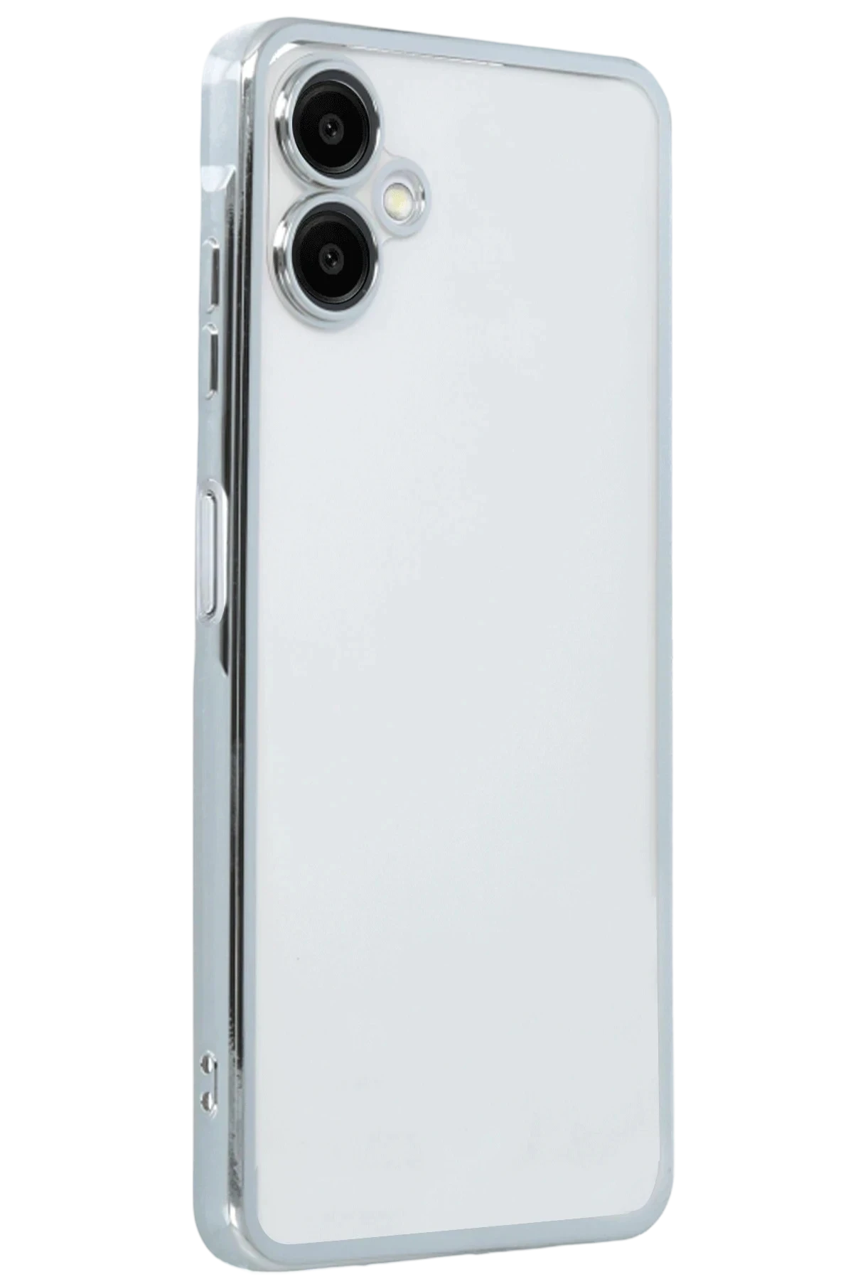 Newface Samsung Galaxy A07 4G Razer Lensli Silikon - Gümüş