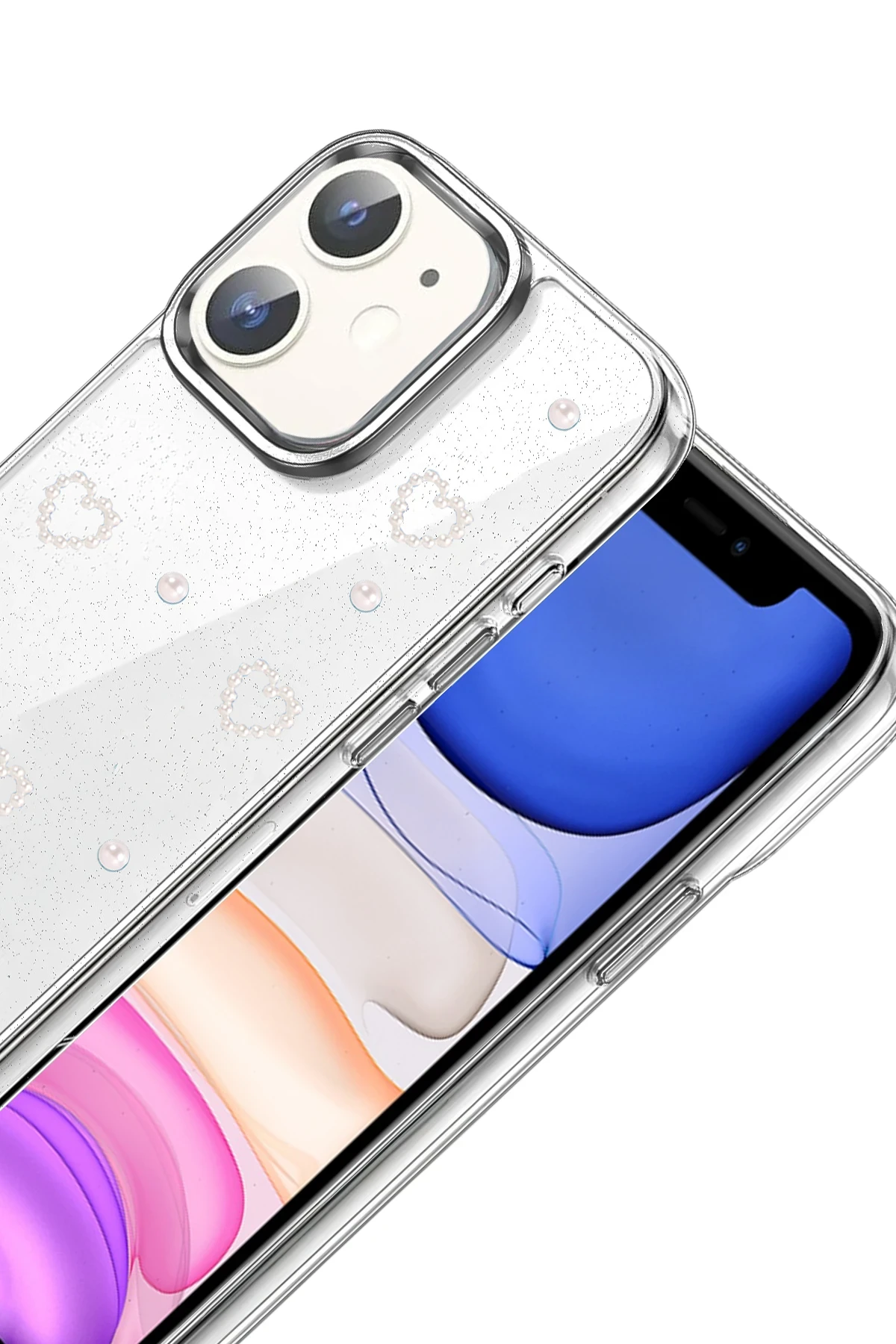 Newface Apple iPhone 12 Fiyonk Desenli Kapak - Desen 10