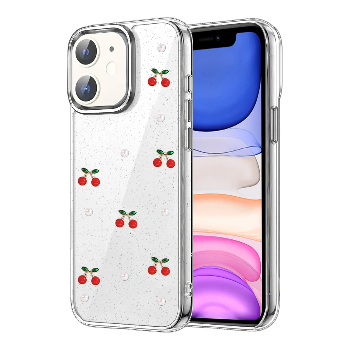 Apple iPhone 12 Fiyonk Desenli Kapak - Desen 9