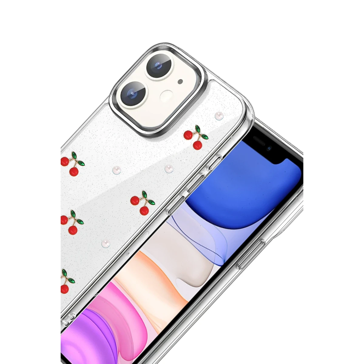 Apple iPhone 12 Fiyonk Desenli Kapak - Desen 9