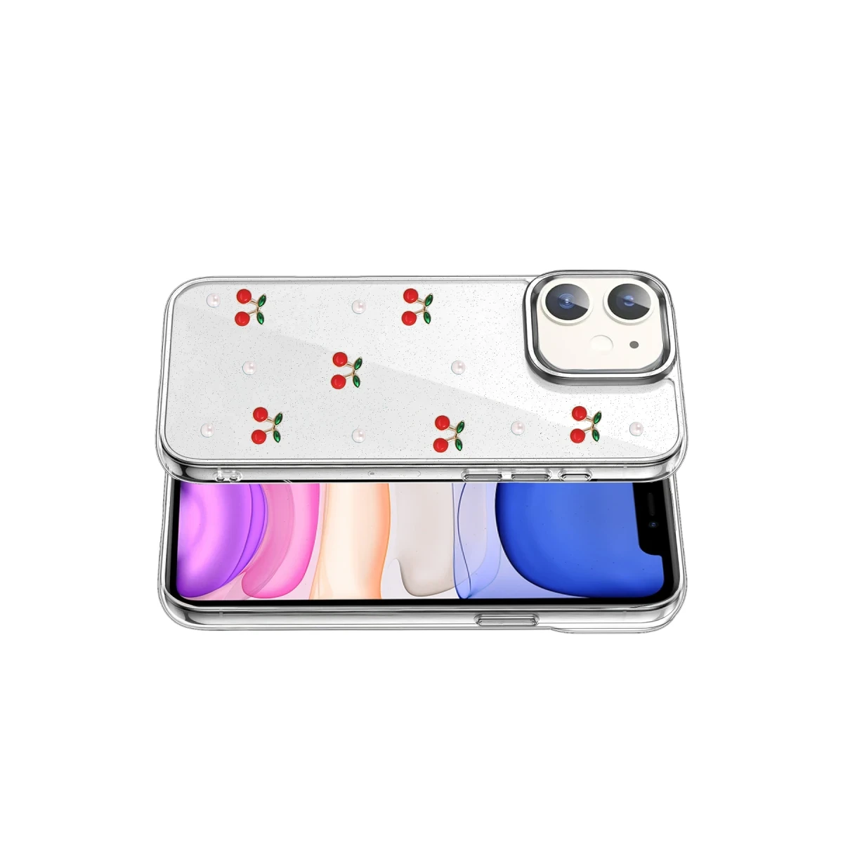 Apple iPhone 12 Fiyonk Desenli Kapak - Desen 9