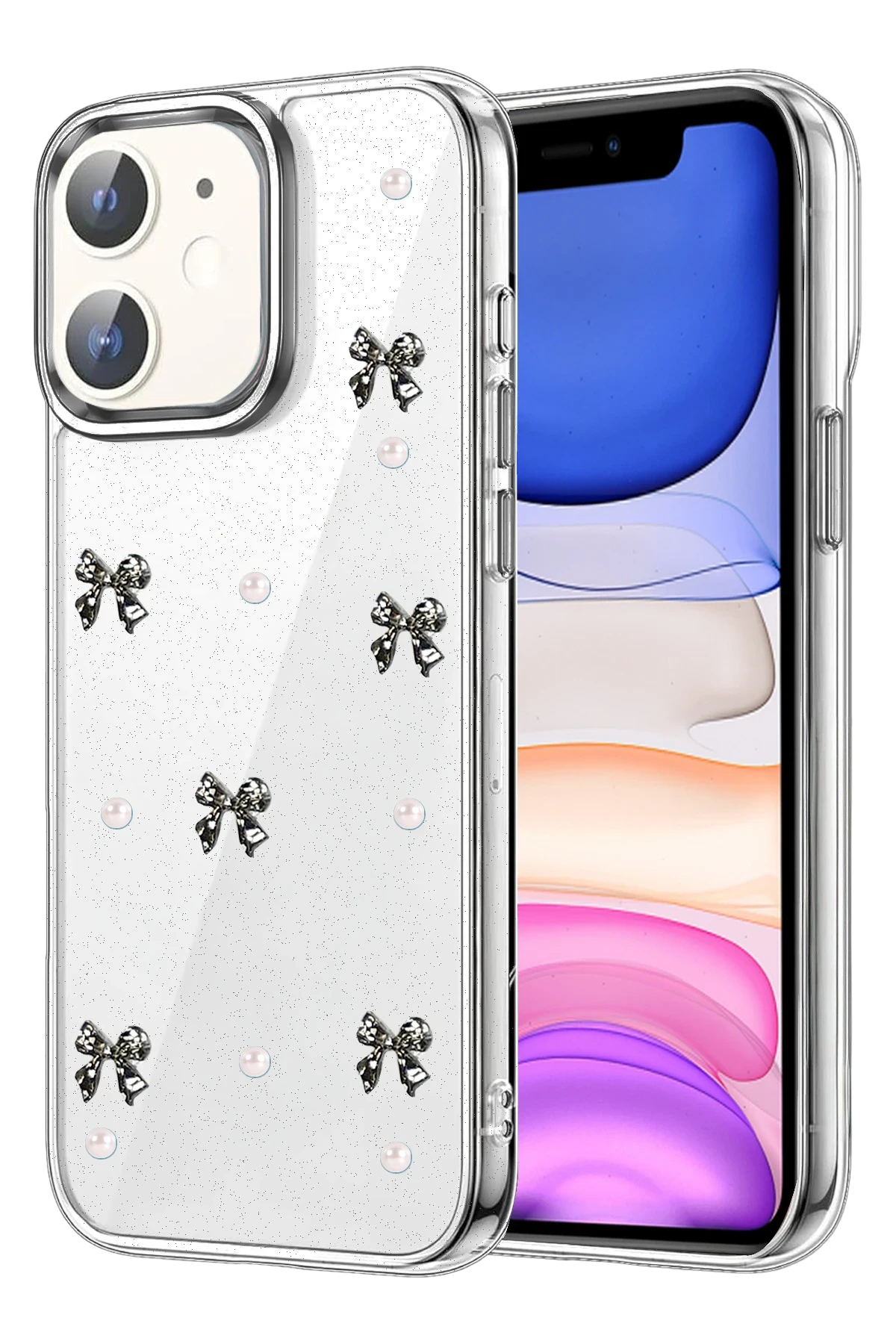 Newface Apple iPhone 12 Fiyonk Desenli Kapak - Desen 8