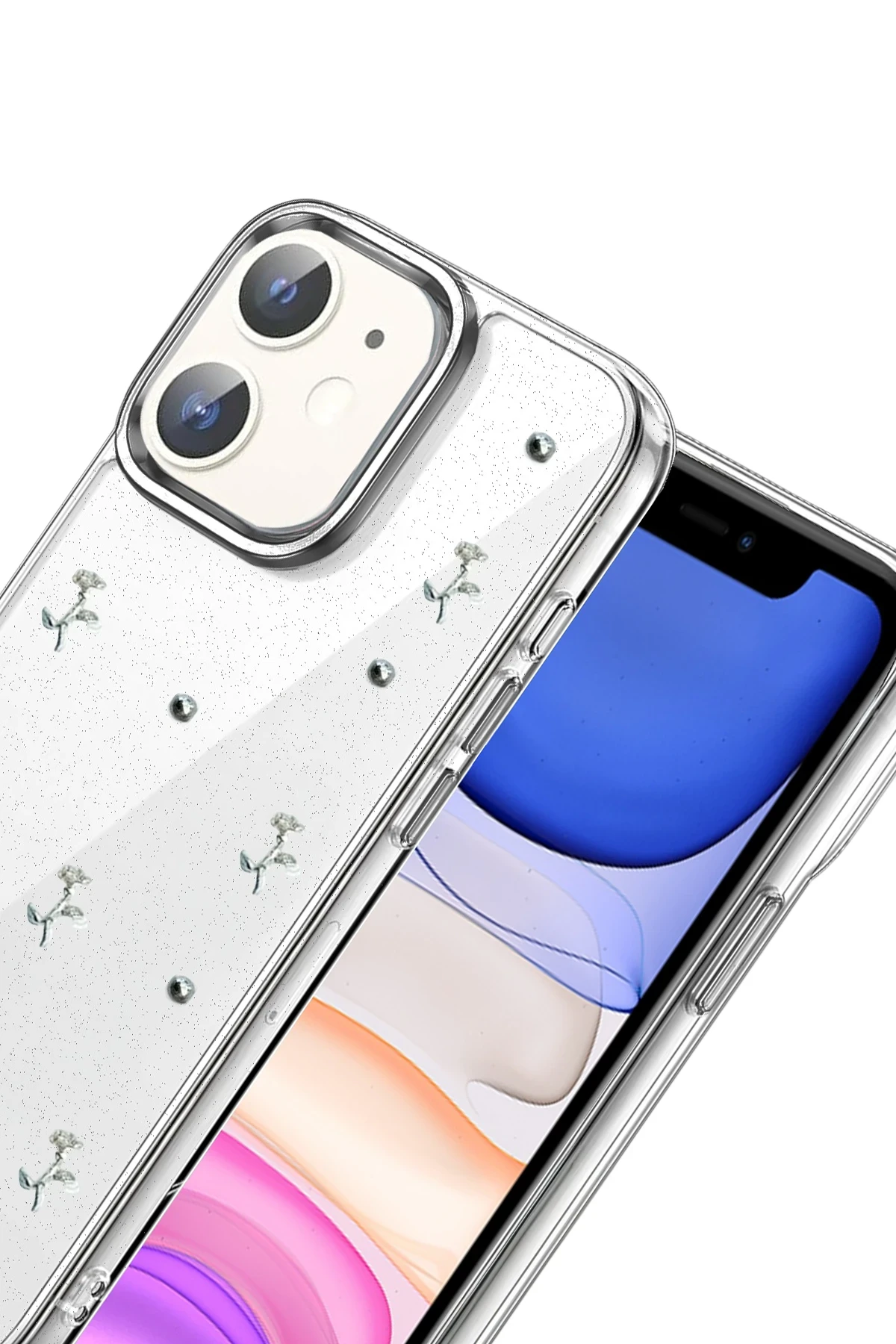 Newface Apple iPhone 12 Fiyonk Desenli Kapak - Desen 4
