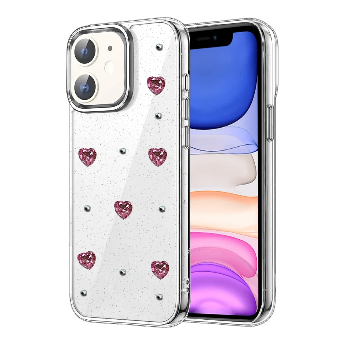 Newface Apple iPhone 12 Fiyonk Desenli Kapak - Desen 3