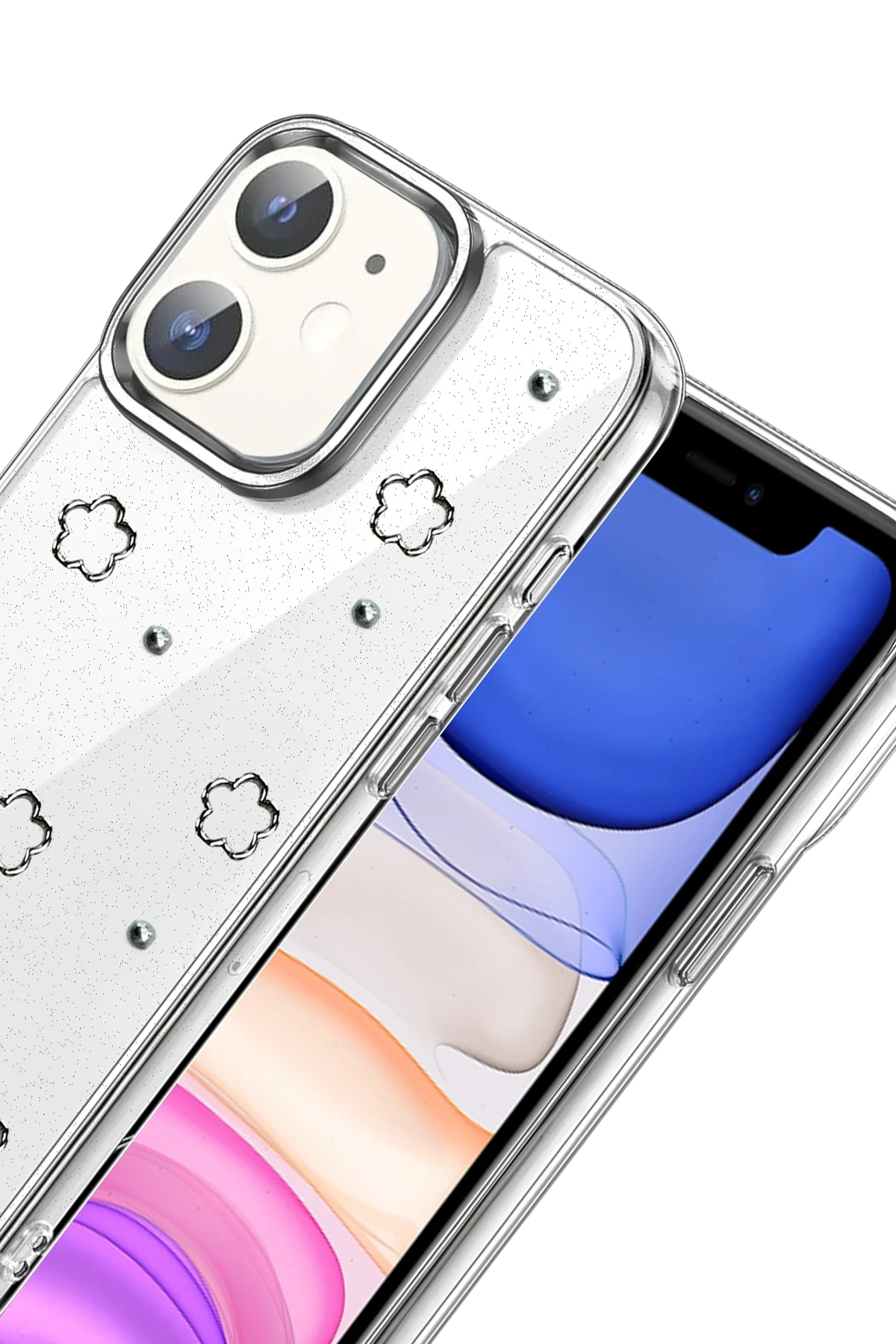 Newface Apple iPhone 12 Fiyonk Desenli Kapak - Desen 2