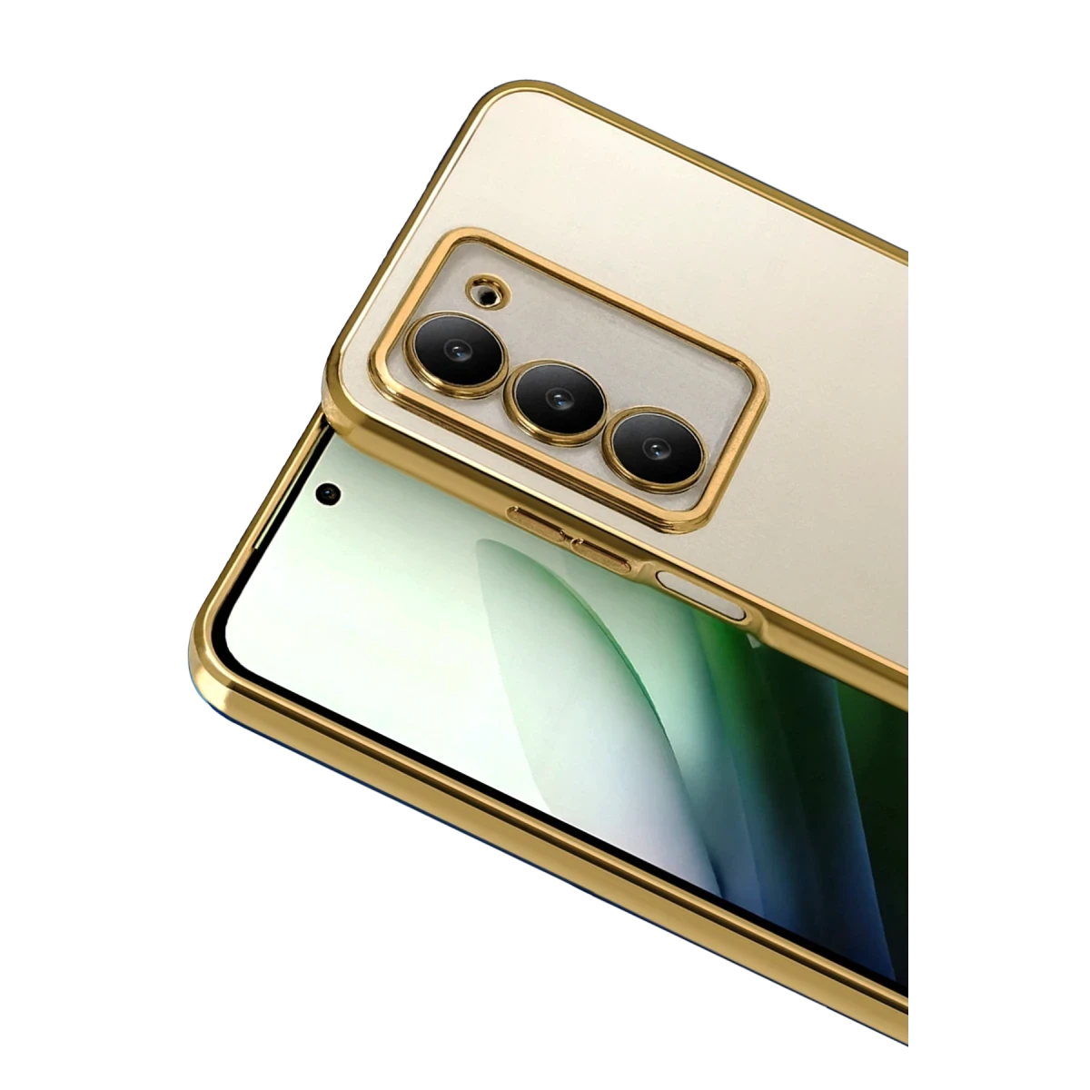 Newface Xiaomi Redmi 15 4G Razer Lensli Silikon - Gold