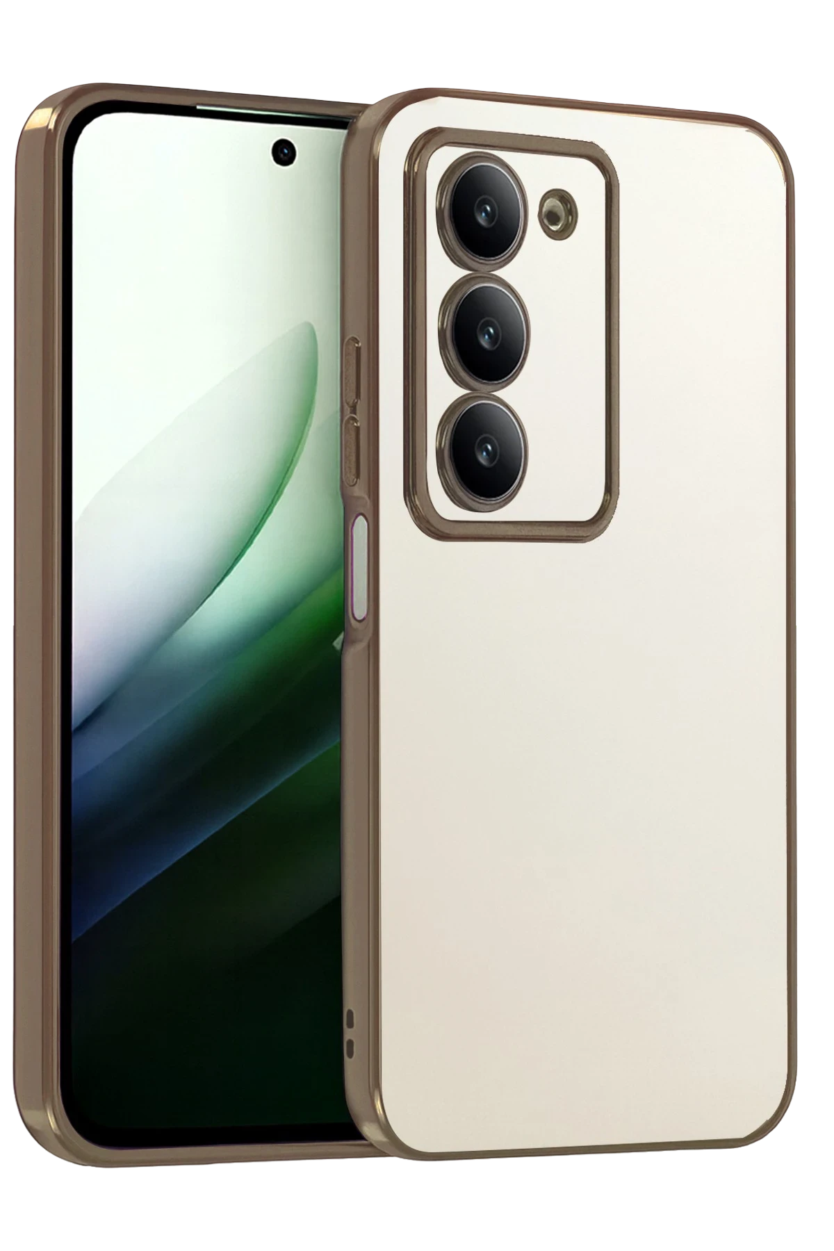 Newface Xiaomi Redmi 15 4G Razer Lensli Silikon - Çöl Titanyum