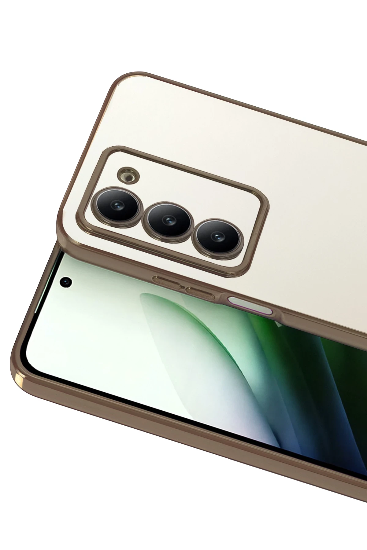 Newface Xiaomi Redmi 15 4G Razer Lensli Silikon - Çöl Titanyum