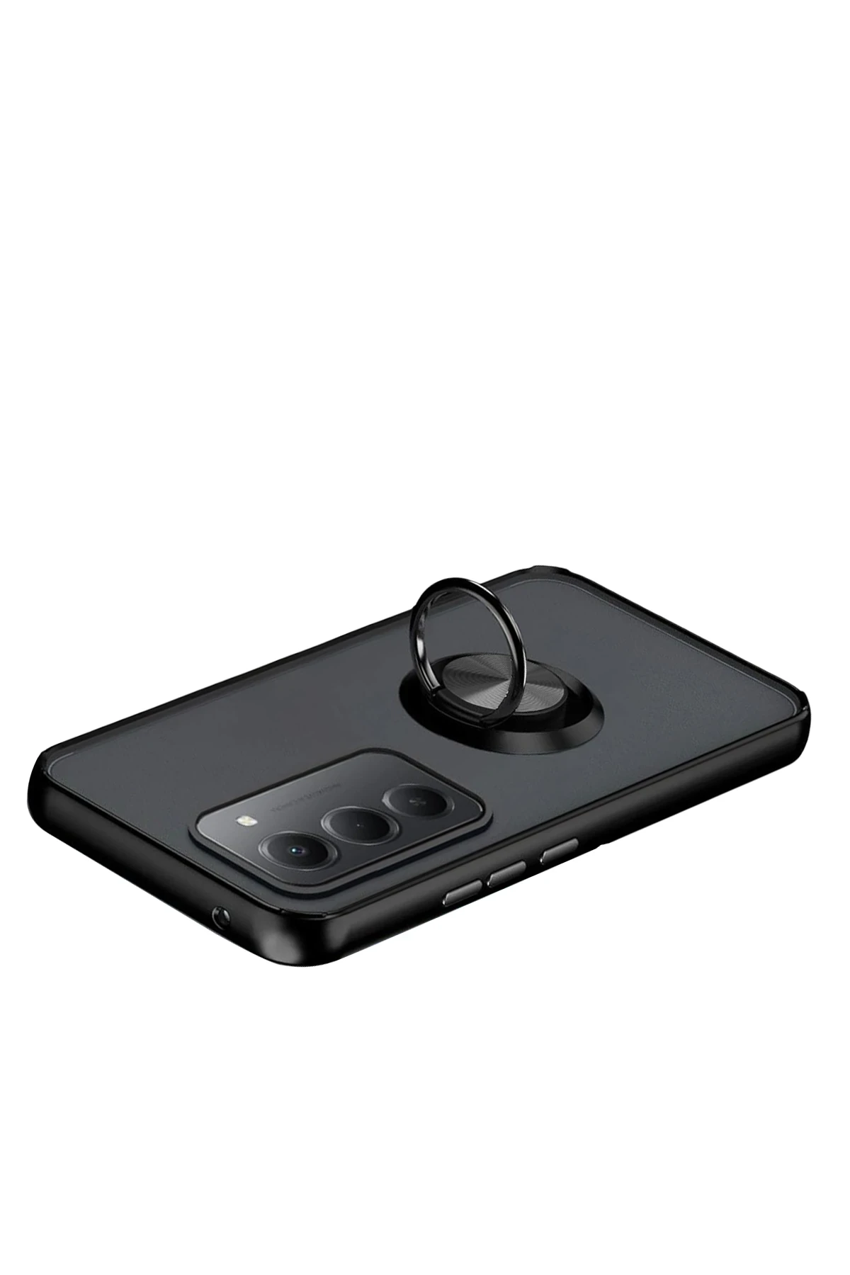 Newface Xiaomi Redmi 15 4G Montreal Yüzüklü Silikon Kapak - Siyah