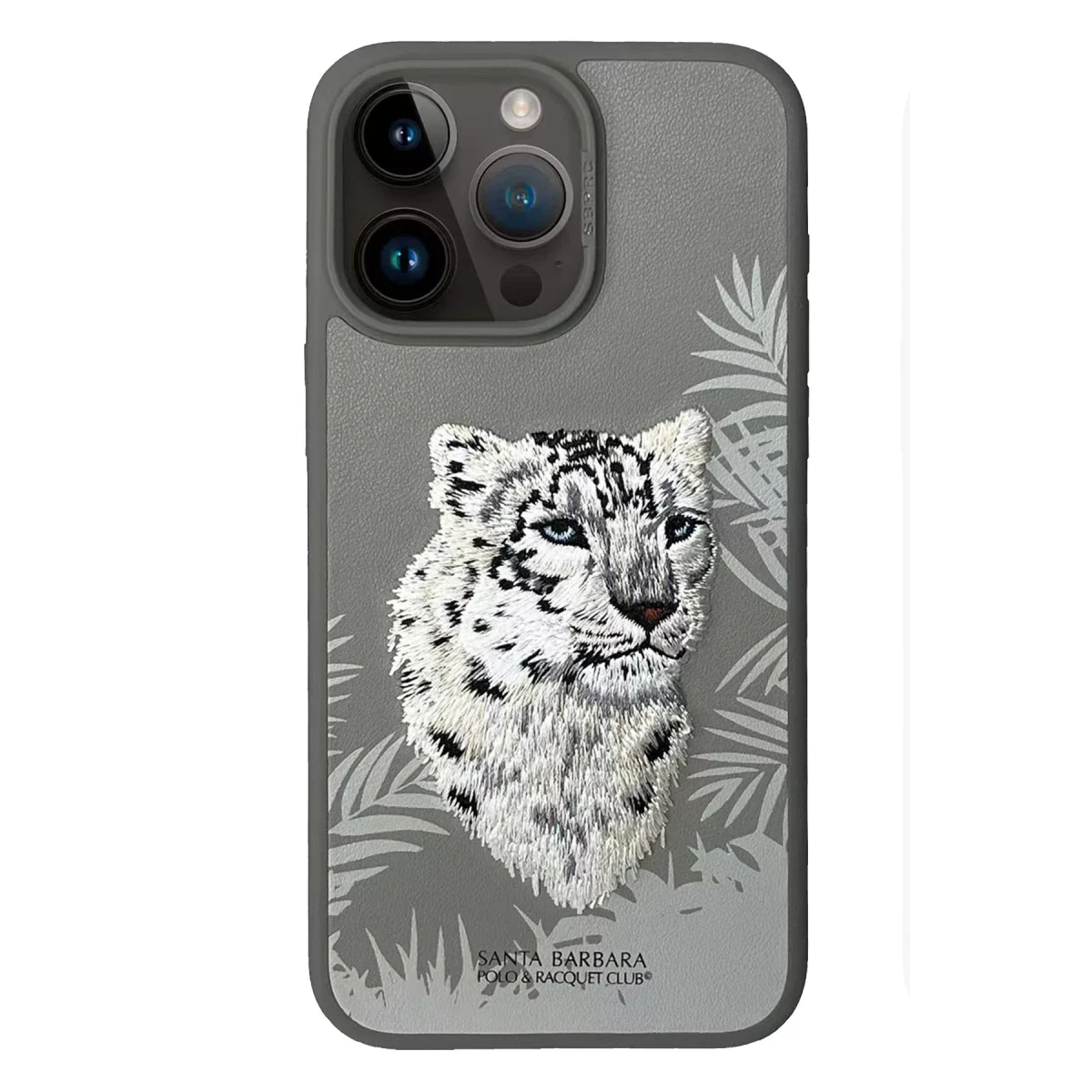 Santa Barbara Polo Racquet Club Apple iPhone 13 Pro Savanna Kapak - Snow Leopard Siyah