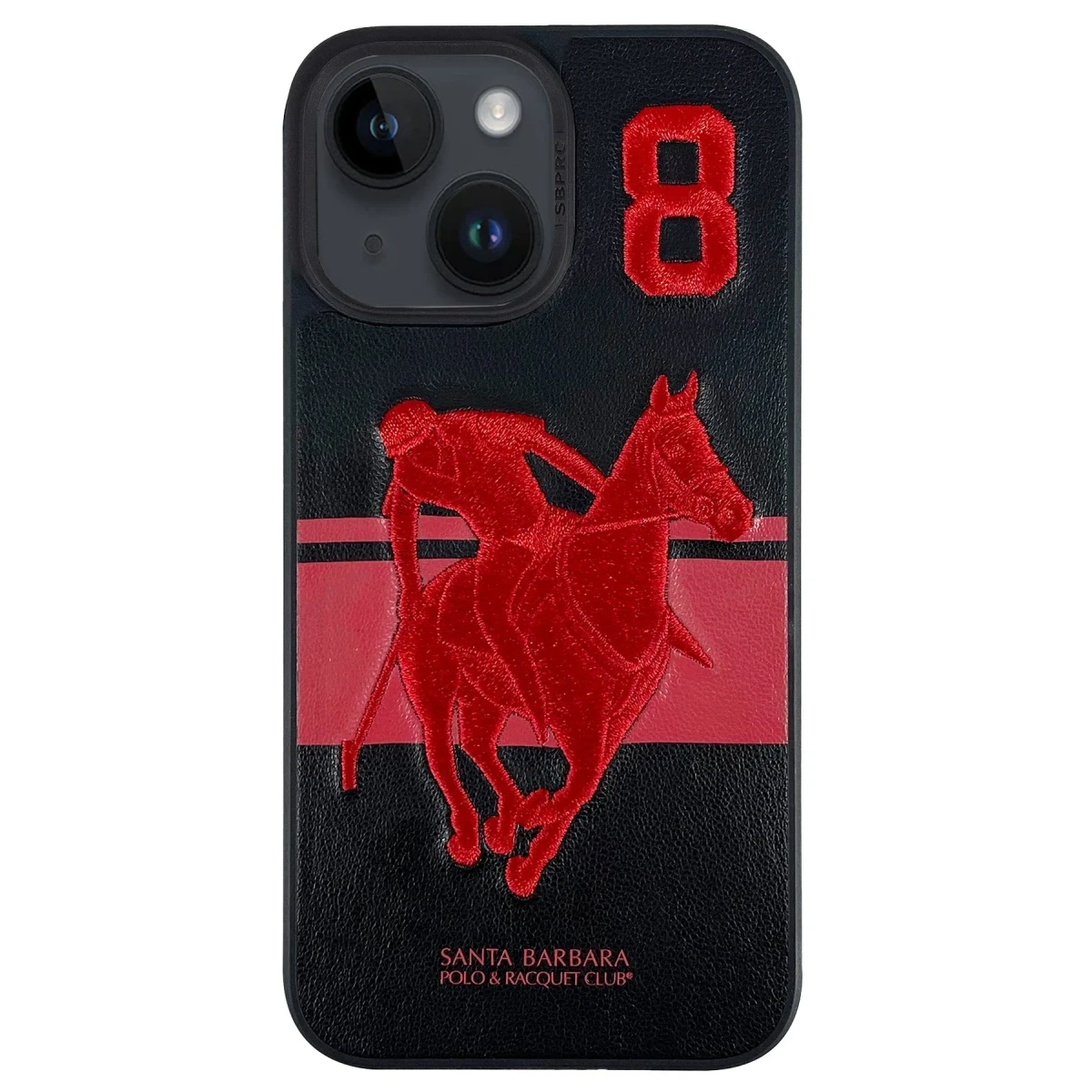 Santa Barbara Polo Racquet Club Apple iPhone 13 Garner Deri Kapak - Siyah