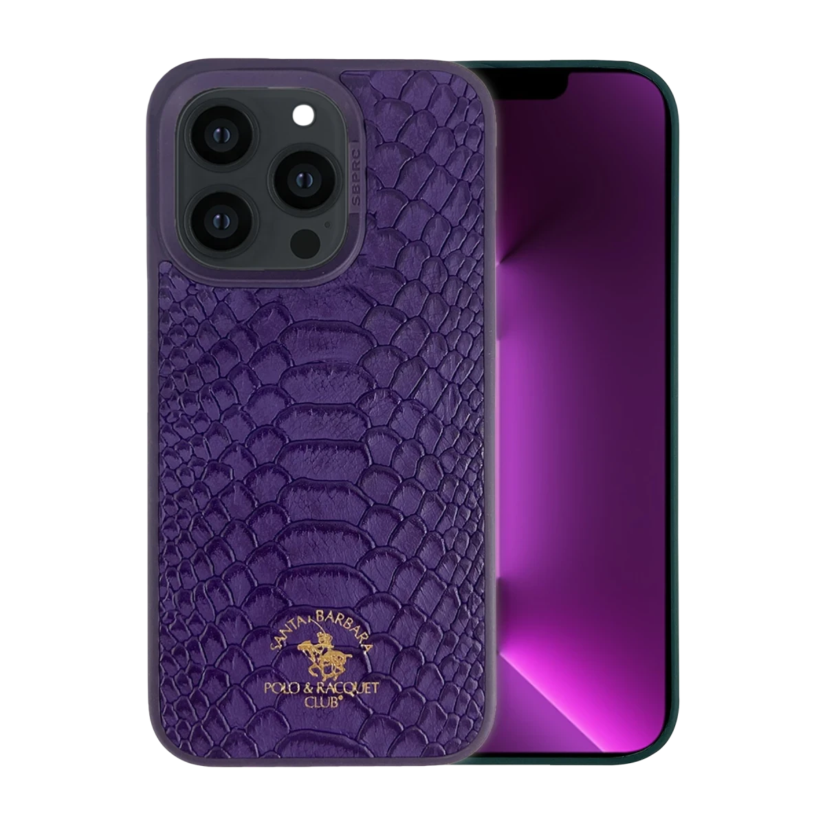 Santa Barbara Polo Racquet Club Apple iPhone 13 Pro Knight Deri Kapak - Mor