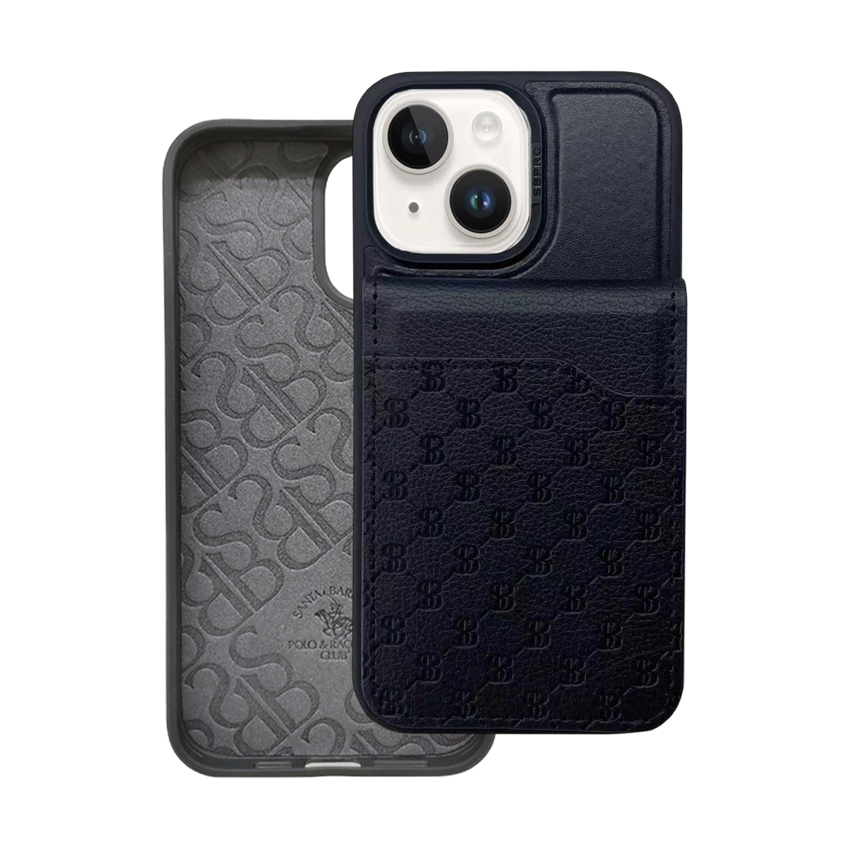 Santa Barbara Polo Racquet Club Apple iPhone 13 Timothy Cüzdanlı Standlı Kapak - Siyah